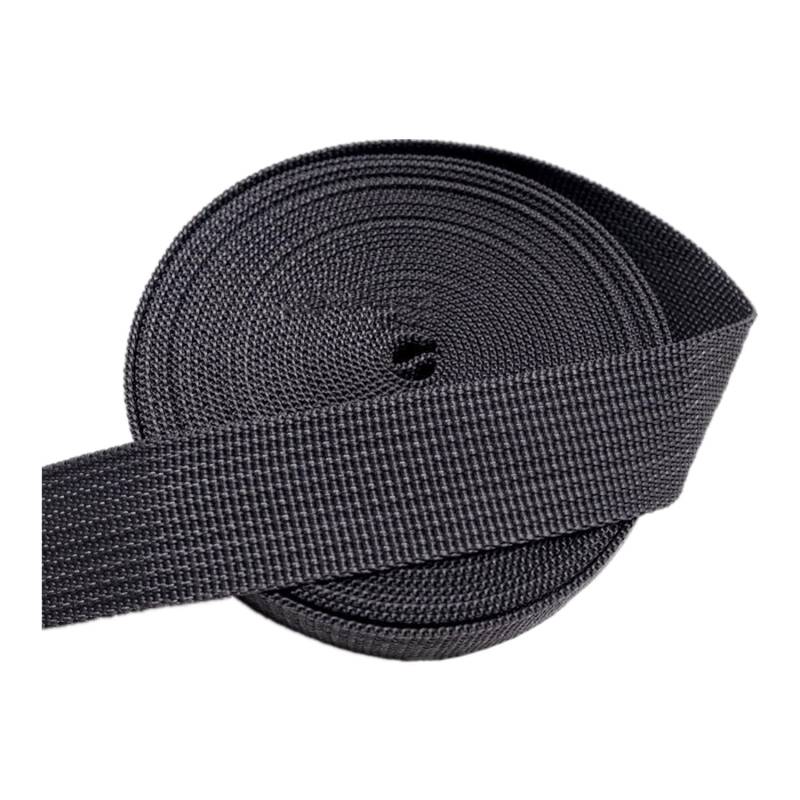 Baumwollbänder, schräge Bündel, schwere Bänder, Gurtband 25mm - Polypropylen-Gurtband for Taschen, Bastelarbeiten, Rucksäcke, Umreifungen, Gürtel(Dark Grey,50 Yard) von FFENFRYOU