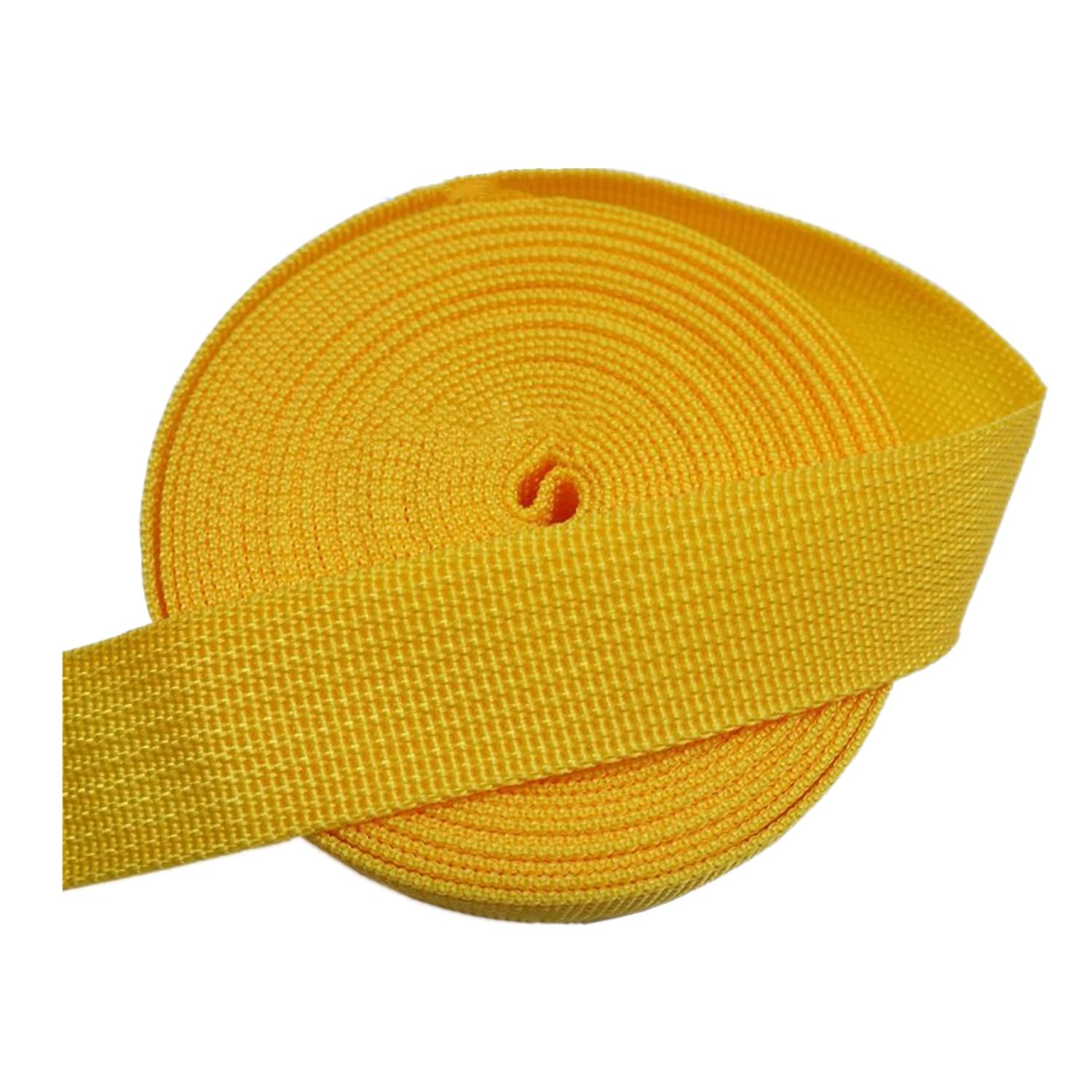 Baumwollbänder, schräge Bündel, schwere Bänder, Gurtband 25mm - Polypropylen-Gurtband for Taschen, Bastelarbeiten, Rucksäcke, Umreifungen, Gürtel(Giallo,20 Yard) von FFENFRYOU