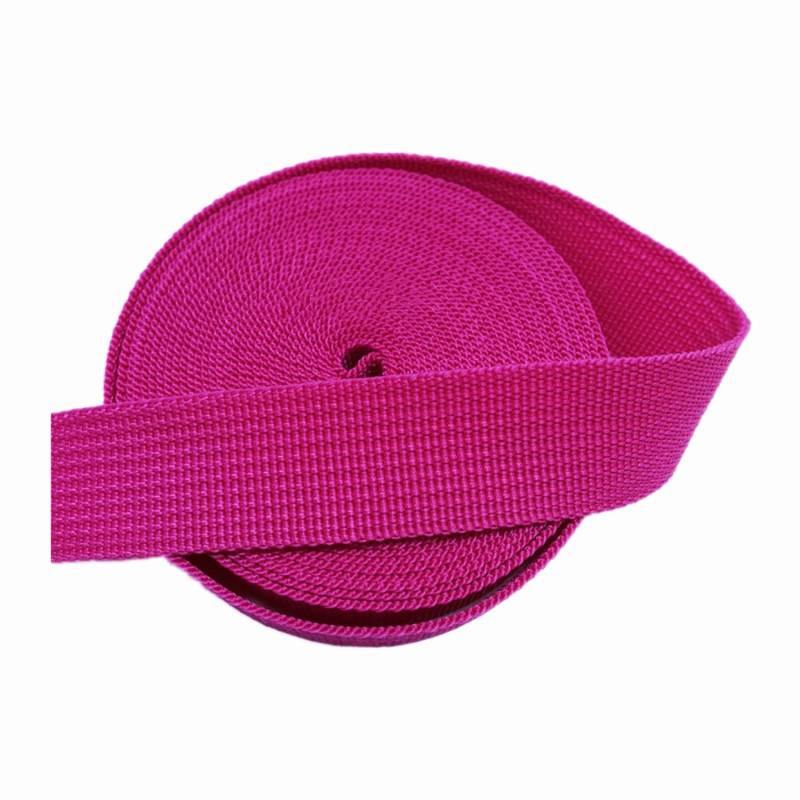 Baumwollbänder, schräge Bündel, schwere Bänder, Gurtband 25mm - Polypropylen-Gurtband for Taschen, Bastelarbeiten, Rucksäcke, Umreifungen, Gürtel(Rose,50 Yard) von FFENFRYOU