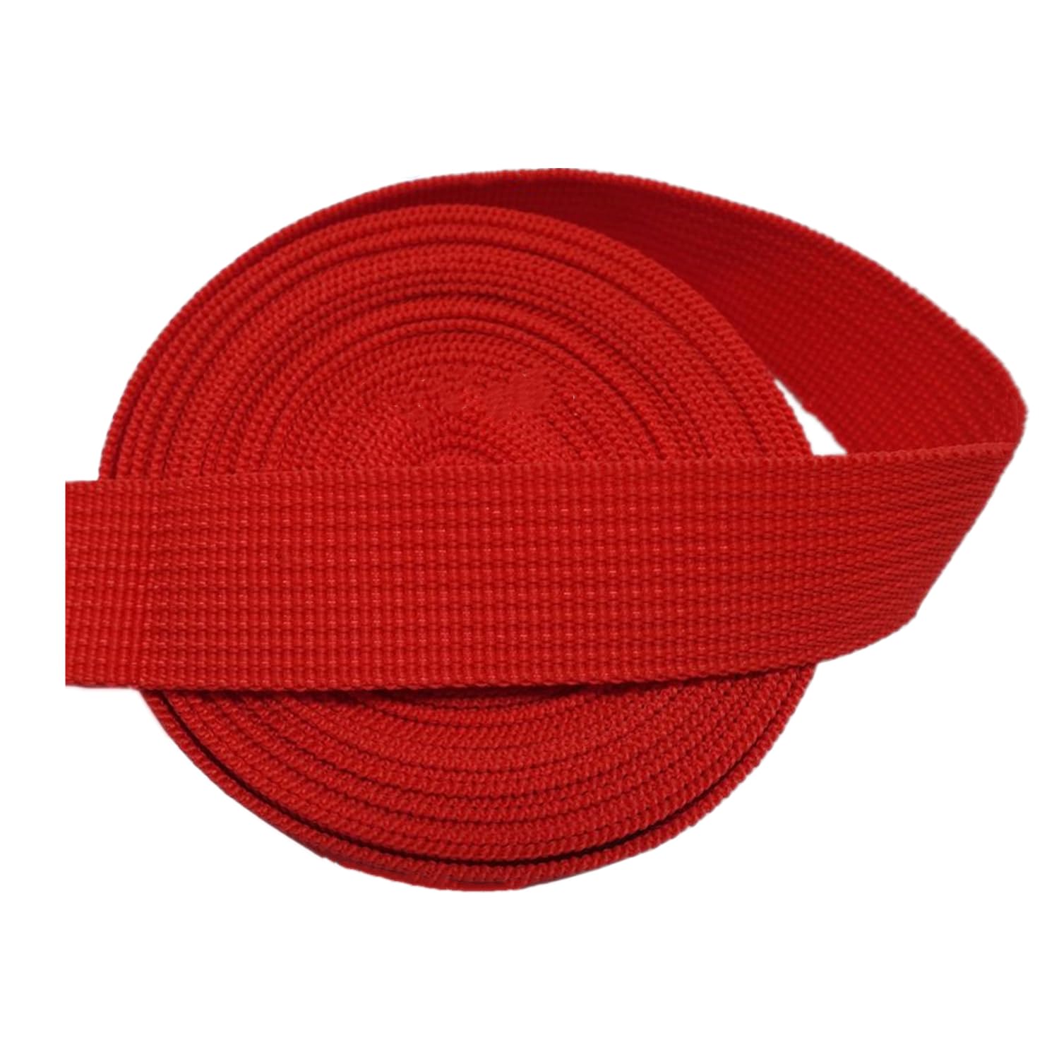 Baumwollbänder, schräge Bündel, schwere Bänder, Gurtband 25mm - Polypropylen-Gurtband for Taschen, Bastelarbeiten, Rucksäcke, Umreifungen, Gürtel(Rosso,20 Yard) von FFENFRYOU