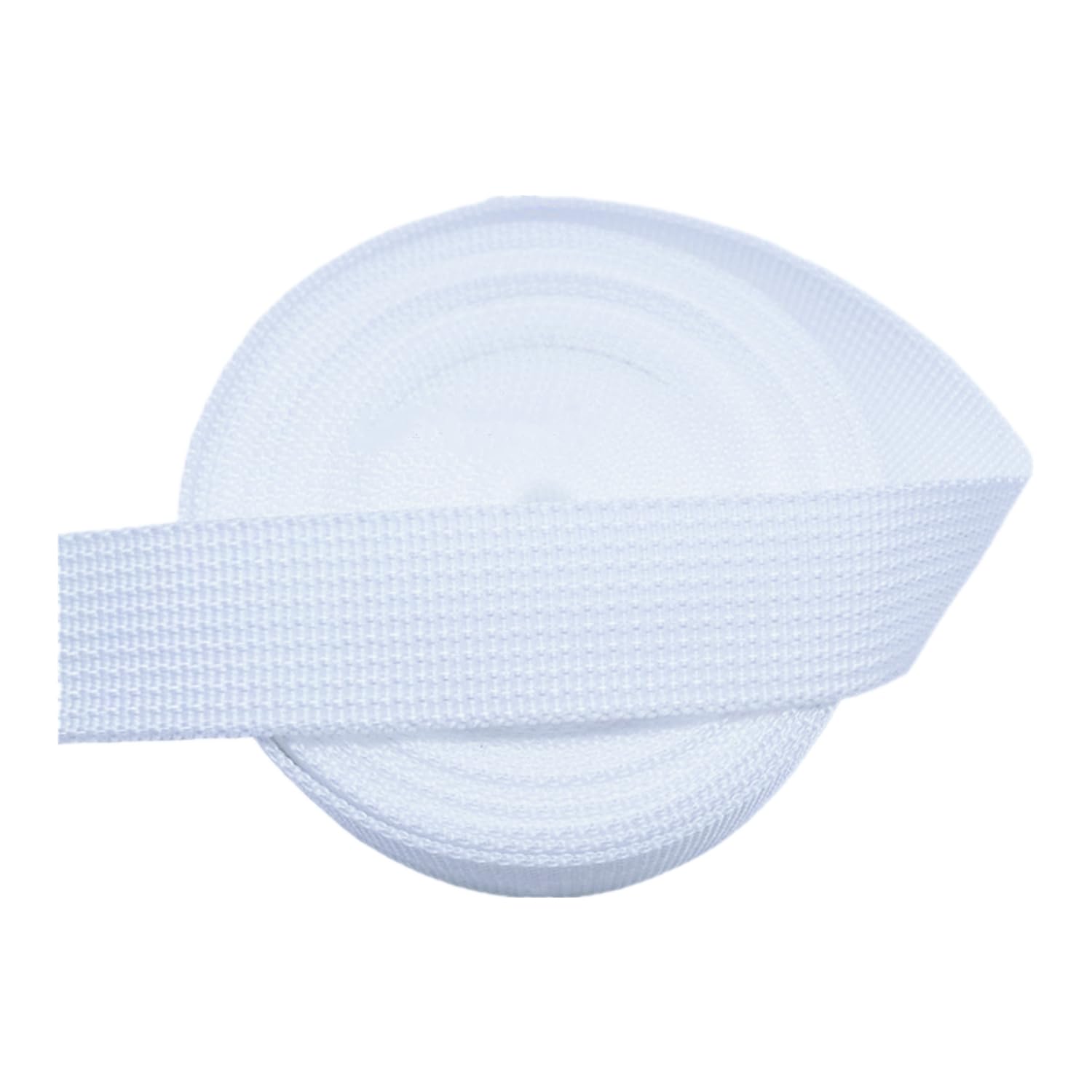 Baumwollbänder, schräge Bündel, schwere Bänder, Gurtband 25mm - Polypropylen-Gurtband for Taschen, Bastelarbeiten, Rucksäcke, Umreifungen, Gürtel(White,20 Yard) von FFENFRYOU