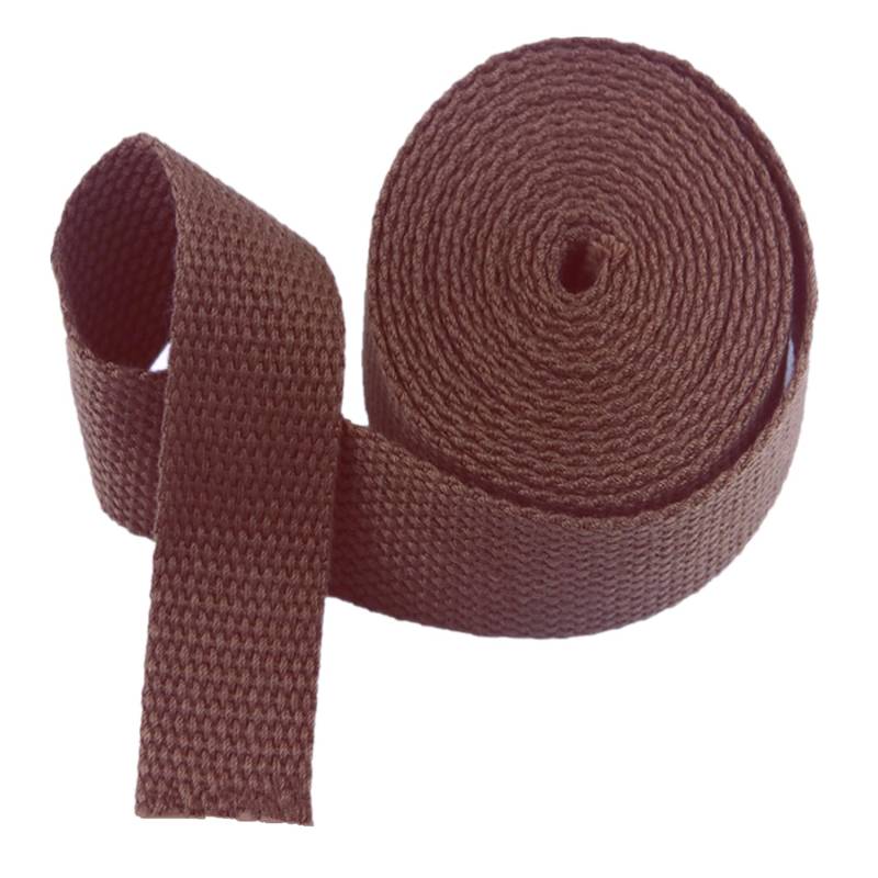 Baumwollbänder, schräge Bündel, schwere Bänder, Gurtband - Baumwoll-Gurtband for Taschengurte, Gepäck-Frachtgurte - 10 Yards/Rolle(Dark Brown,20 mm) von FFENFRYOU