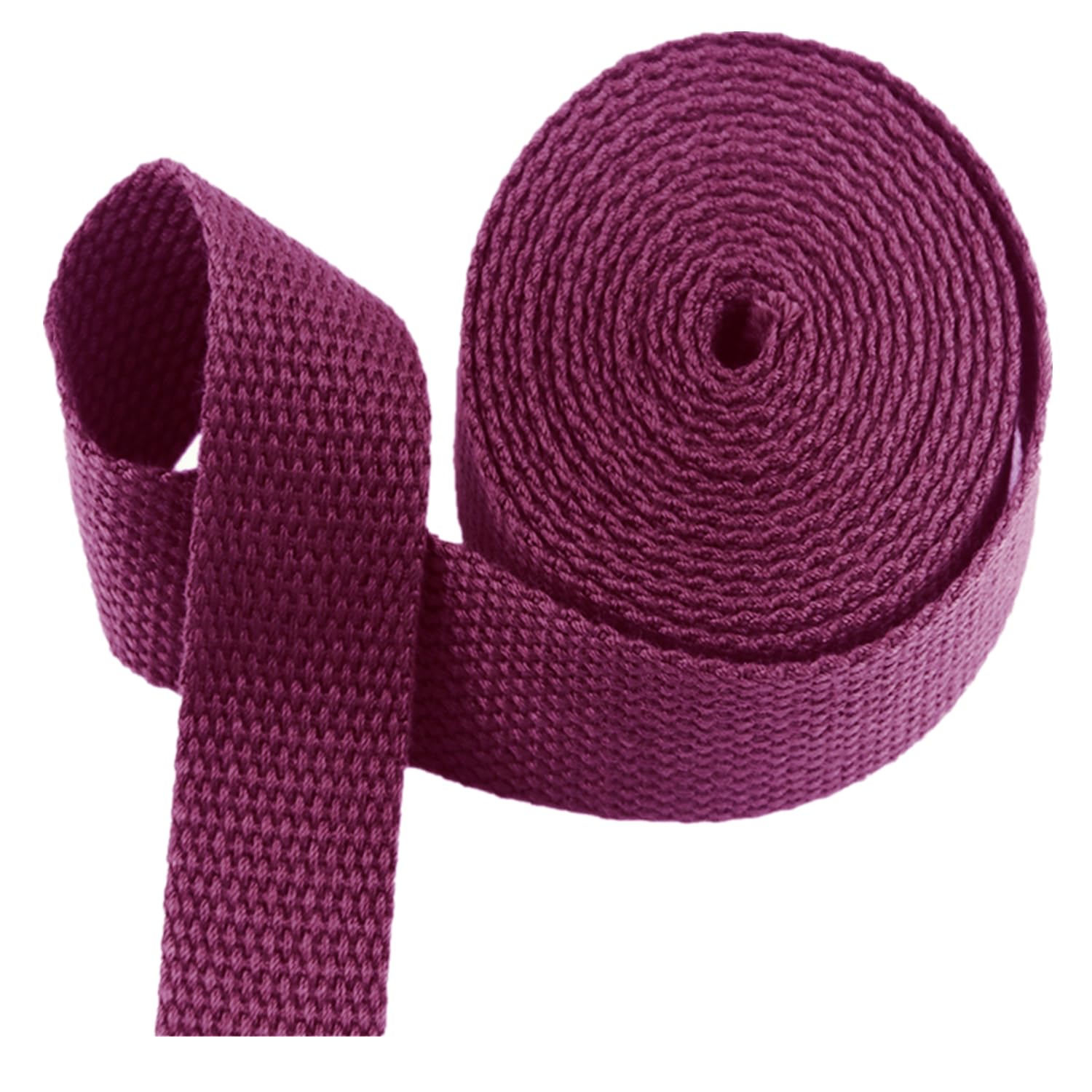 Baumwollbänder, schräge Bündel, schwere Bänder, Gurtband - Baumwoll-Gurtband for Taschengurte, Gepäck-Frachtgurte - 10 Yards/Rolle(Purplish Red,25 mm) von FFENFRYOU