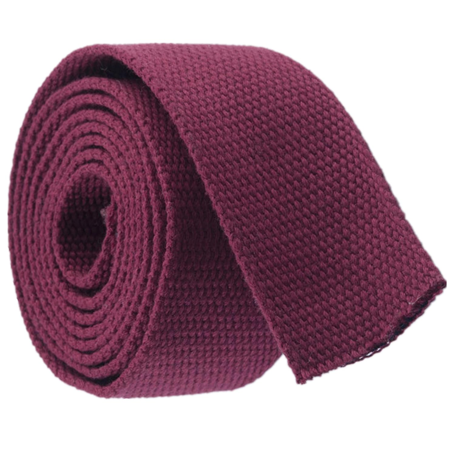 Baumwollbänder, schräge Bündel, schwere Bänder, Gurtband – Polstergurtband aus Baumwollmischung for Gürtel, Wimpel, Frachtgepäckumreifung, 4,5 Meter/Rolle(Wine Red,25 mm) von FFENFRYOU