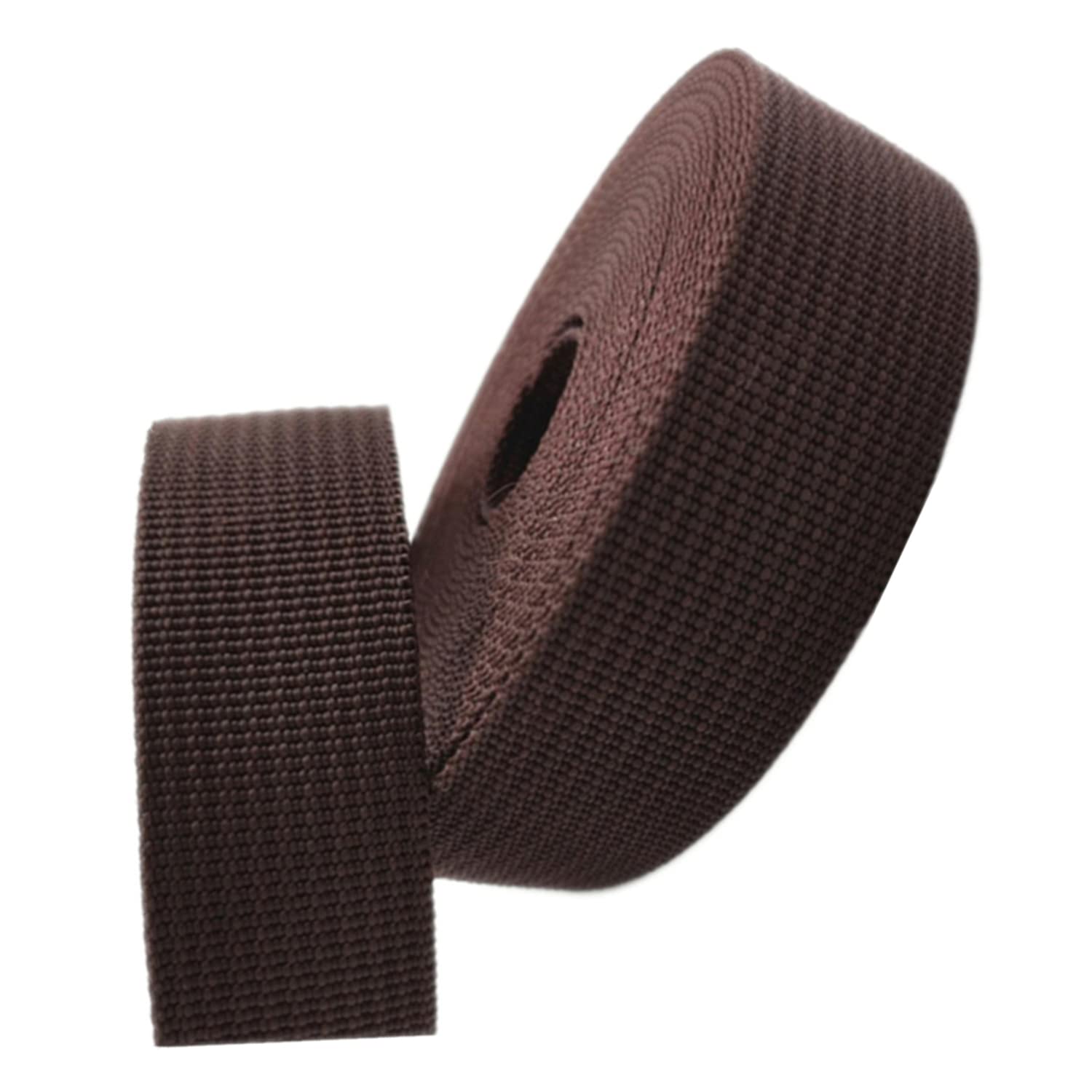 Baumwollbänder, schräge Bündel, schwere Bänder, Polypropylen-Gurtband, 38 mm – Polyband for Taschengriffe, Rucksäcke/Rucksäcke, Gepäck-/Frachtumreifung, Gürtel(Coffee,20 Yard) von FFENFRYOU