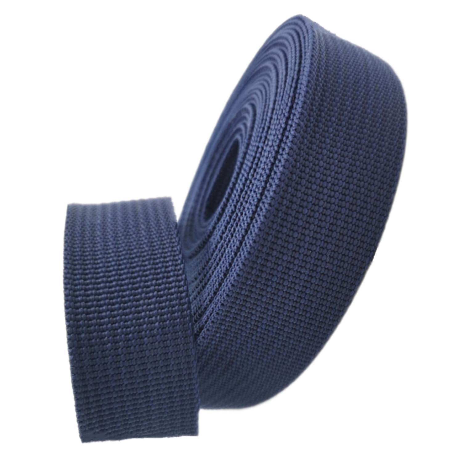 Baumwollbänder, schräge Bündel, schwere Bänder, Polypropylen-Gurtband, 38 mm – Polyband for Taschengriffe, Rucksäcke/Rucksäcke, Gepäck-/Frachtumreifung, Gürtel(Dark Blue,20 Yard) von FFENFRYOU