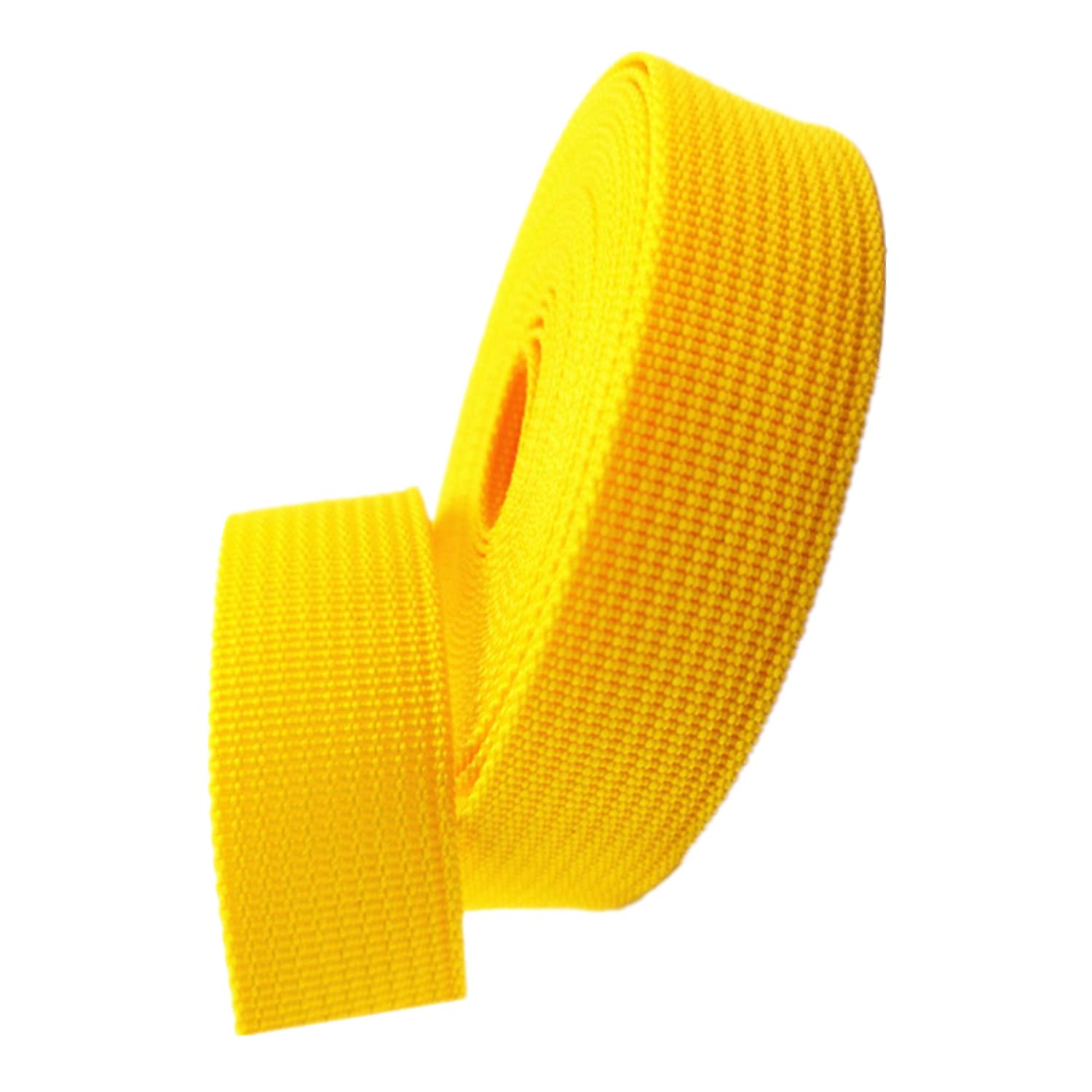 Baumwollbänder, schräge Bündel, schwere Bänder, Polypropylen-Gurtband, 38 mm – Polyband for Taschengriffe, Rucksäcke/Rucksäcke, Gepäck-/Frachtumreifung, Gürtel(Giallo,5 Yard) von FFENFRYOU