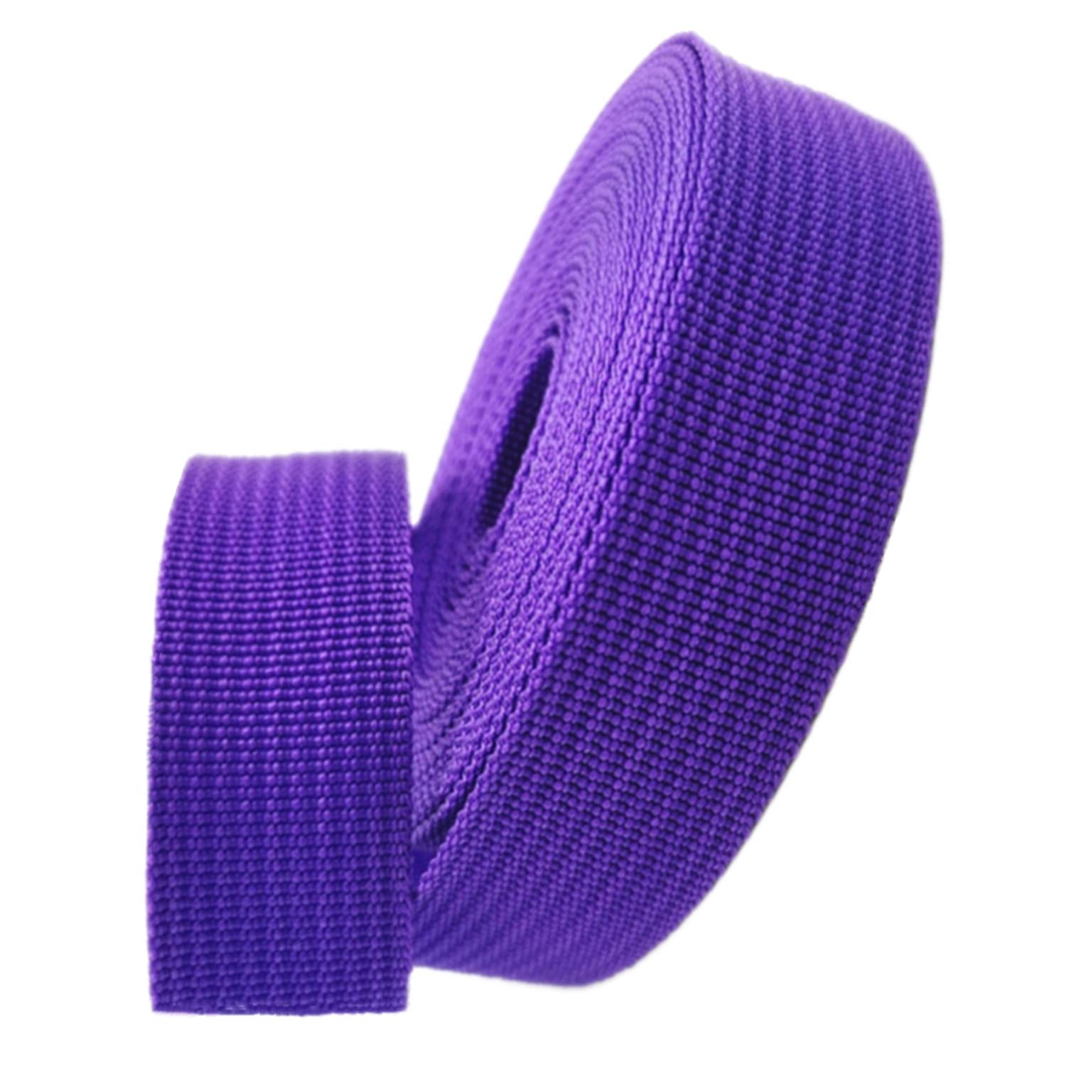 Baumwollbänder, schräge Bündel, schwere Bänder, Polypropylen-Gurtband, 38 mm – Polyband for Taschengriffe, Rucksäcke/Rucksäcke, Gepäck-/Frachtumreifung, Gürtel(Purple,50 Yard) von FFENFRYOU