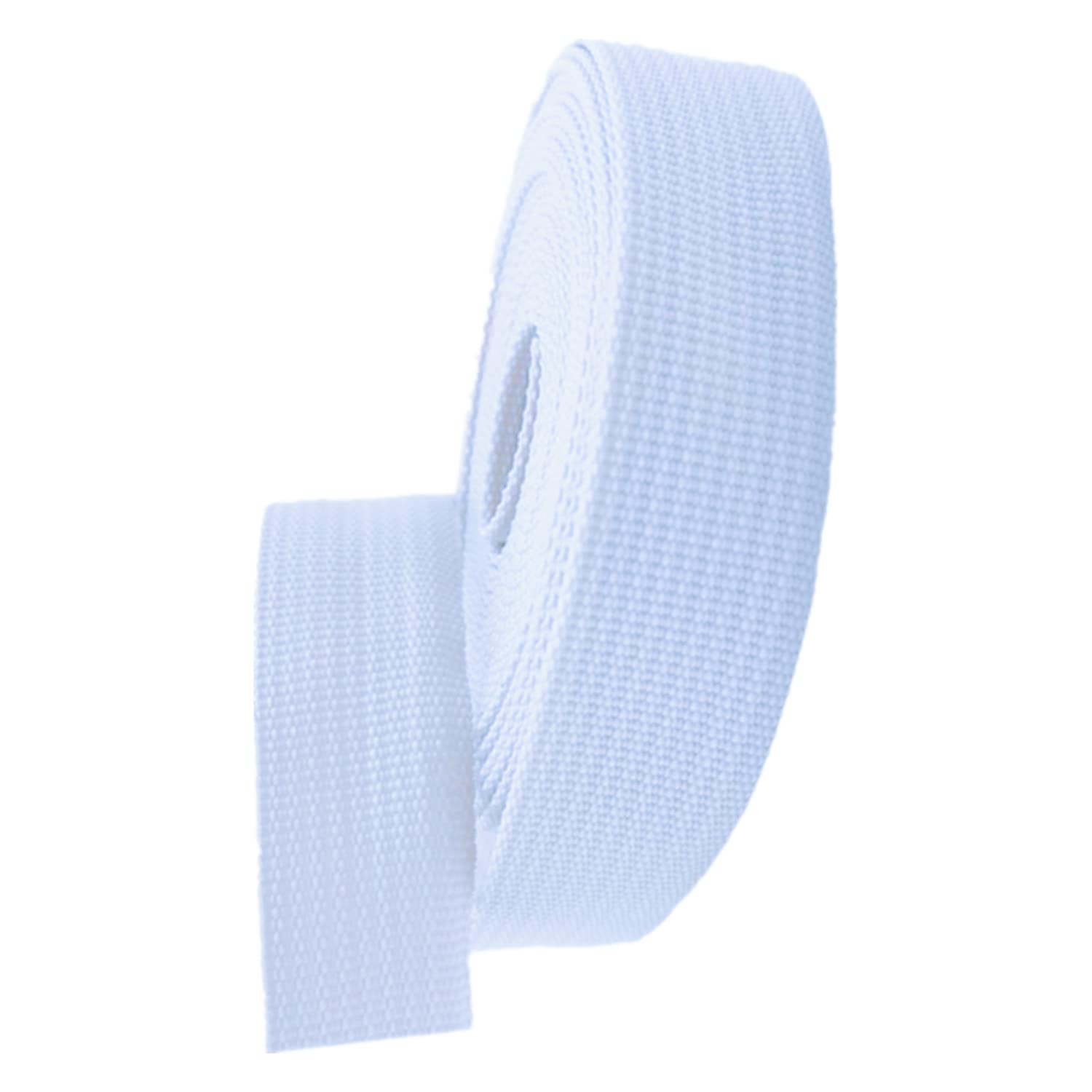 Baumwollbänder, schräge Bündel, schwere Bänder, Polypropylen-Gurtband, 38 mm – Polyband for Taschengriffe, Rucksäcke/Rucksäcke, Gepäck-/Frachtumreifung, Gürtel(White,20 Yard) von FFENFRYOU