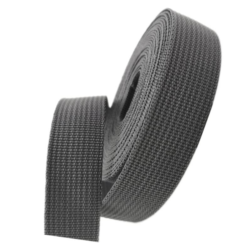 Baumwollbänder, schräge Bündel, schwere Bänder, Polypropylen-Gurtband 20 mm – Polyband for Taschengriffe, Rucksäcke, Gepäck-/Frachtumreifung, Gürtel(Dark Grey,5 Yard) von FFENFRYOU