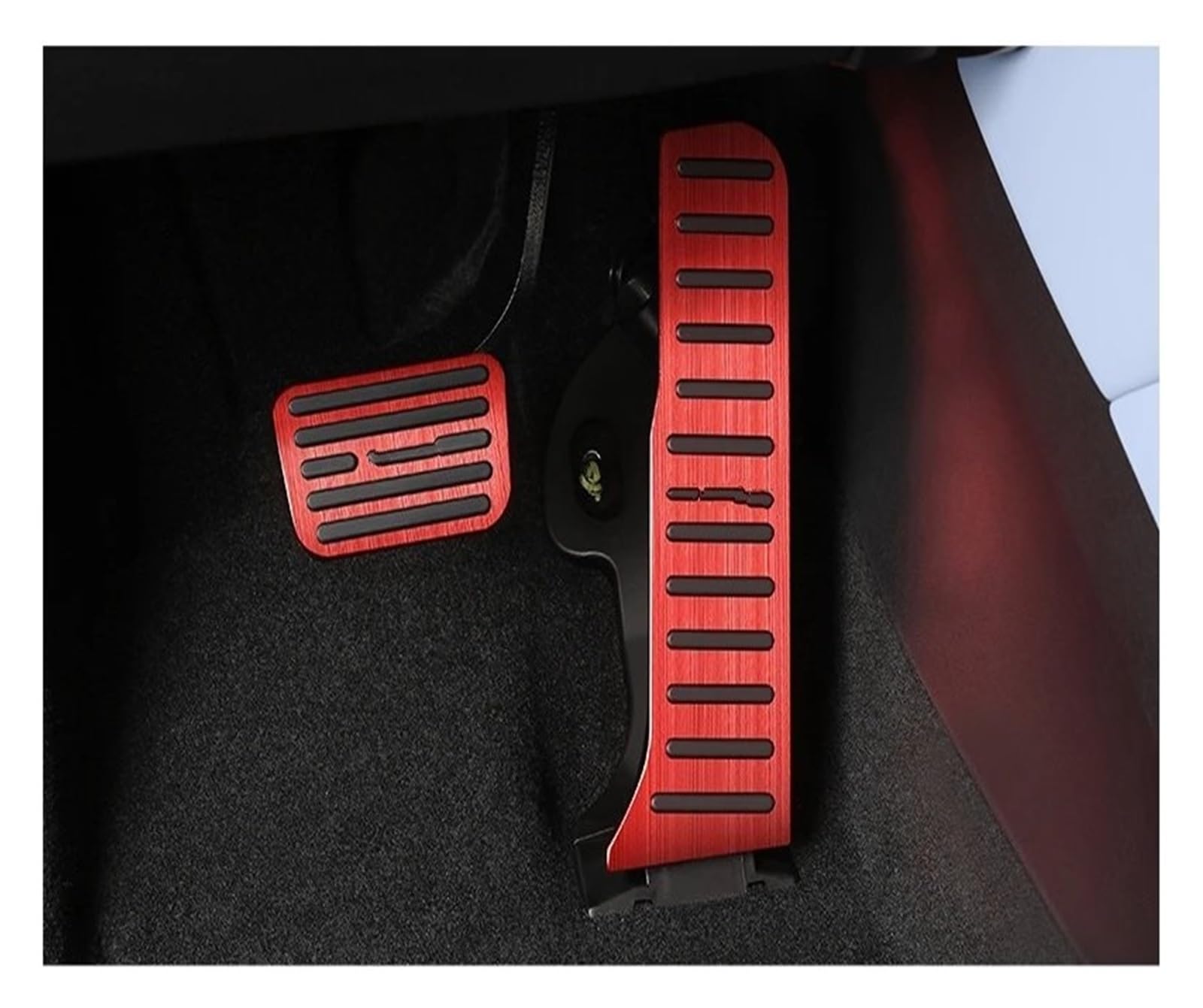 Autopedale 2 STÜCKE Für BYD Dichtung Alumium Legierung Auto Fußpedale Pads Anti-Rutsch Kraftstoff Bremse Beschleunigen Pedal Abdeckung Zubehör Bremse Pedalkappen(Red) von FFOCCO