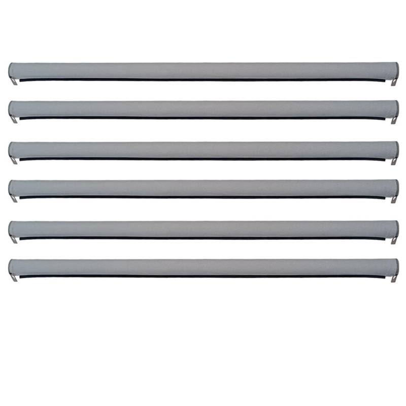 FFOCCO Auto Sonnenschutz Für Skoda Für Yeti Für Superb 2008-2015 Mit Kunststoffrohr 6-teiliger Auto-Panorama-Schiebedach-Sonnenschutzvorhang Autofenster Sonnenschutz(6Piece Gray) von FFOCCO