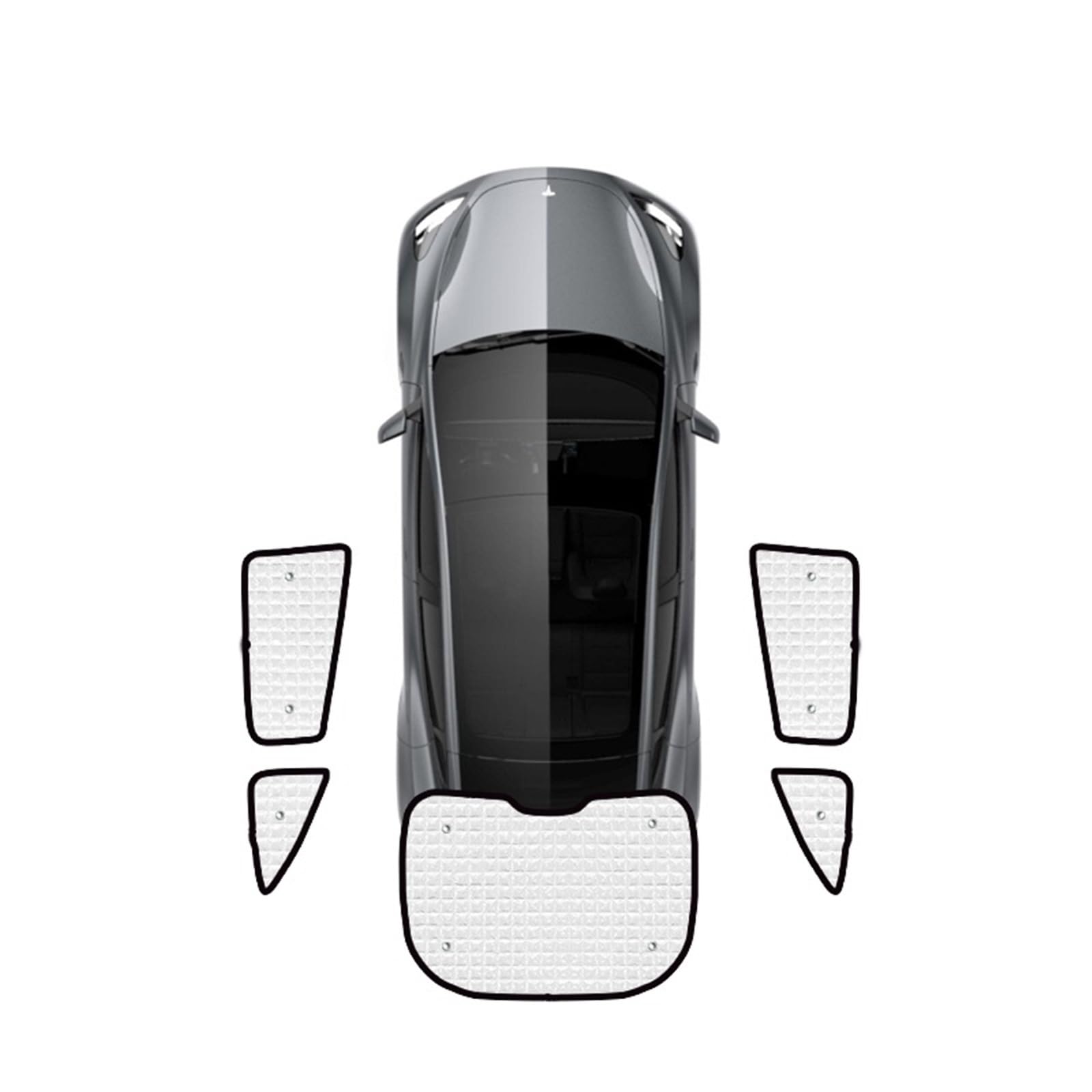 FFOCCO Auto Sonnenschutz Für Tesla Für Modell Y 2022 2020 2021 2023 Autofenster-Sonnenschutzabdeckungen Anti-UV-Auto-Vollfenster-Sonnenschutz Autofenster Sonnenschutz(Rear sunshades) von FFOCCO