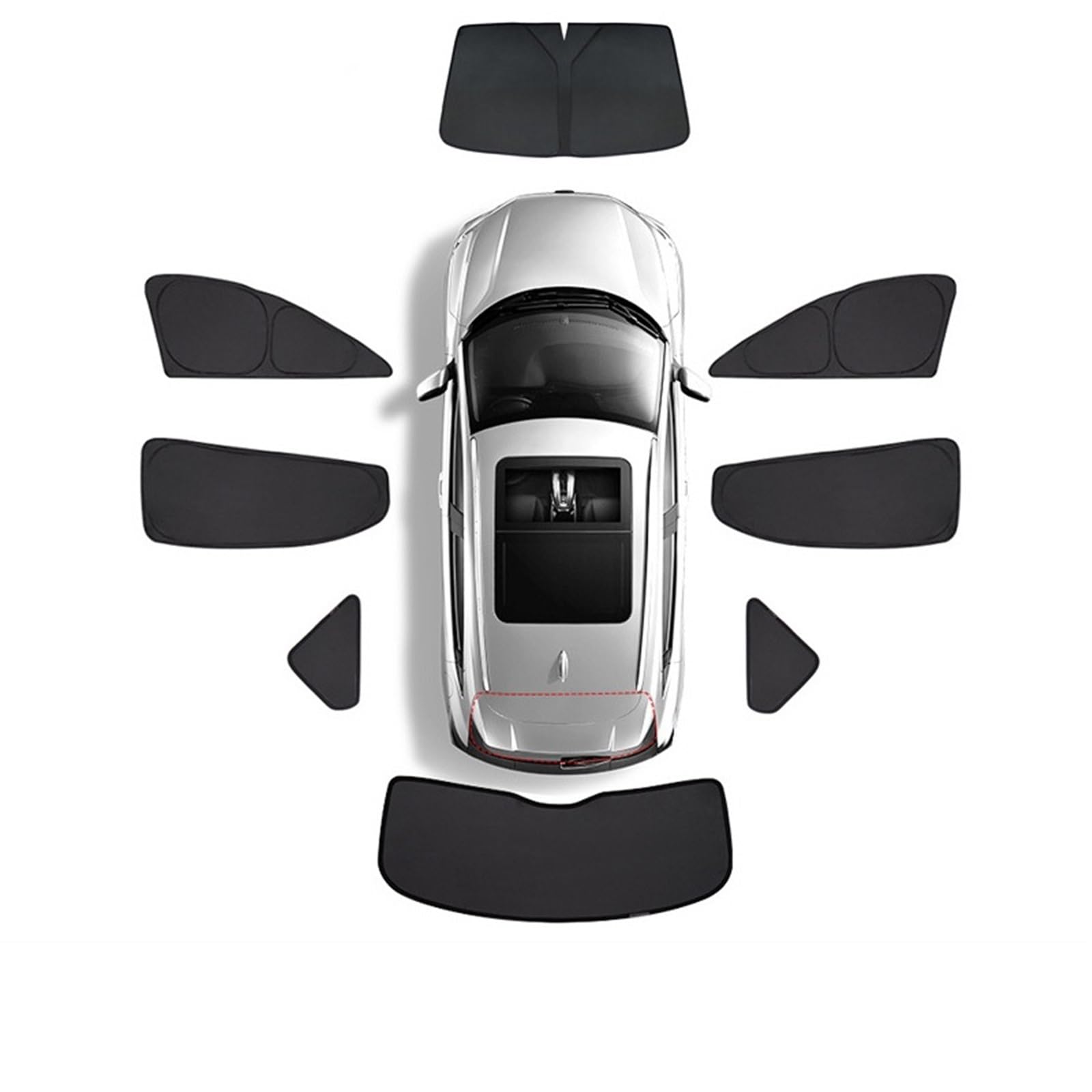 FFOCCO Auto Sonnenschutz Für VW Für Touran 2003~2015 MK1 1T Auto Windows Visier Privatsphäre Abdeckung Faltbare Volle Abdeckung Sonnenschirm Autofenster Sonnenschutz(All Windows) von FFOCCO