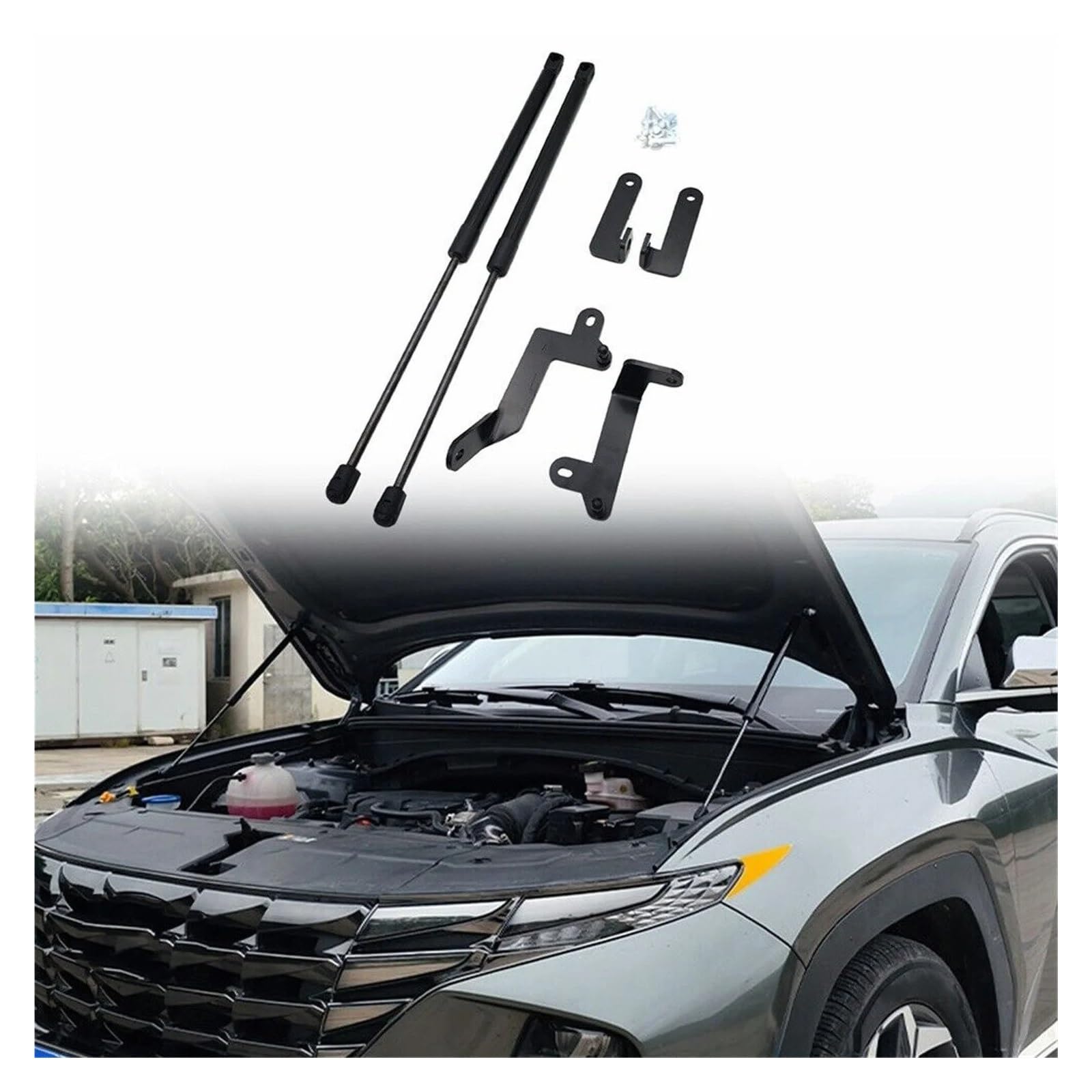 Gasdruckfeder Dämpfer Für Hyundai Für Tucson NX4 2022 2023 Auto Front Hood Bonnet Lift Unterstützung Federbein 1 Set Dämpfer Gasfeder von FFOCCO