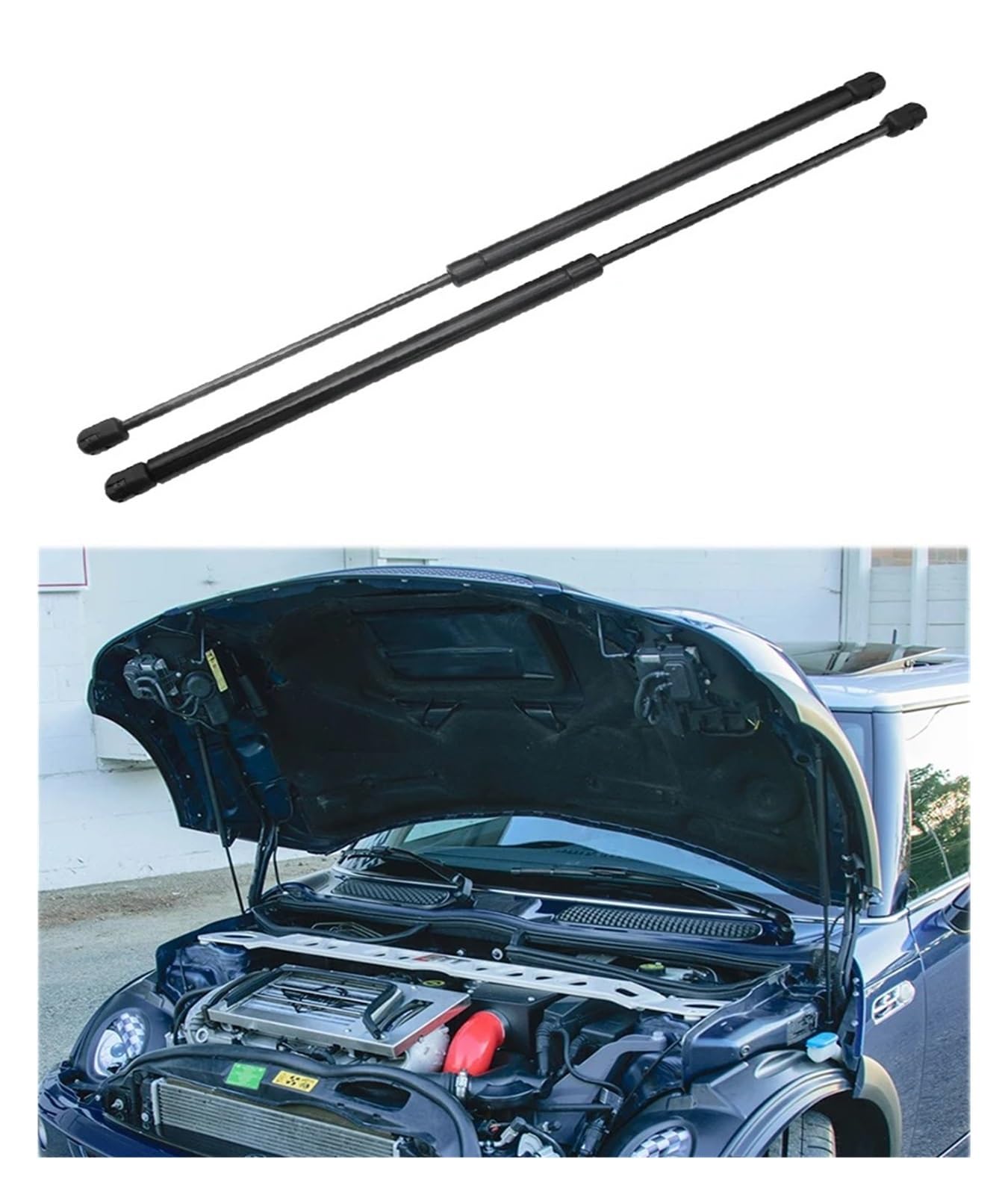 Gasdruckfeder Dämpfer Für Mini Für Cooper R50 R52 R53 2002-2006 Auto Gas Frühling Lift Strut Vorne Motorhaube Haube Hinten Heckklappe Boot Unterstützung Stange Dämpfer Gasfeder(Front Hood strut) von FFOCCO