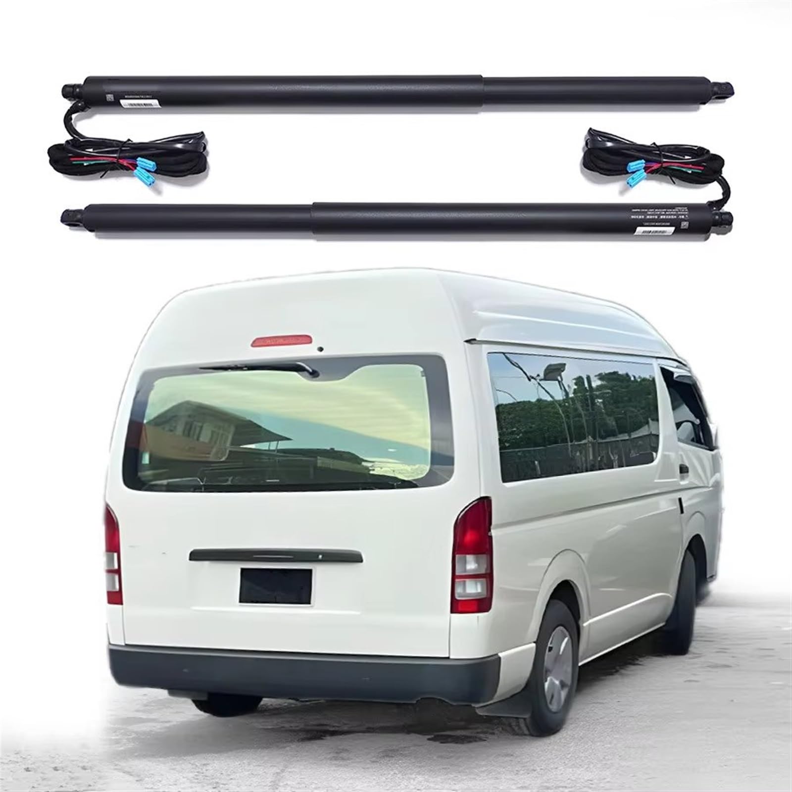 Gasfeder Dämpfer Kofferraum Für Toyota Für Hiace Hohe Baldachin 2010-2019 Stoßdämpfer Strut Fernbedienung Elektrische Heckklappe Automatische Hebe Teile Elektrische Gasfeder(Add Foot Sensor) von FFOCCO