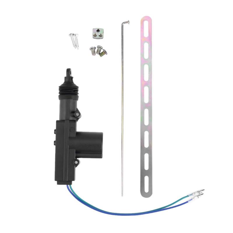 Türschloss Heckklappe 2/5-Draht-Universal-Auto-Elektro-Fernbedienungs-Zentralverriegelungsantrieb Automatisches 12V Hochleistungs-Verriegelungssystem Einzelpistolen-Typ-Kit Heckklappe Schloss(2 Wire) von FFOCCO