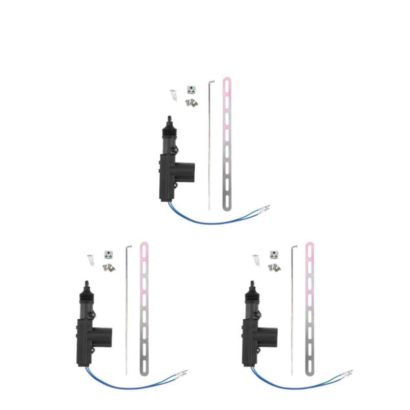 Türschloss Heckklappe 2/5-Draht-Universal-Auto-Elektro-Fernbedienungs-Zentralverriegelungsantrieb Automatisches 12V Hochleistungs-Verriegelungssystem Einzelpistolen-Typ-Kit Heckklappe Schloss(2 Wire 3 von FFOCCO