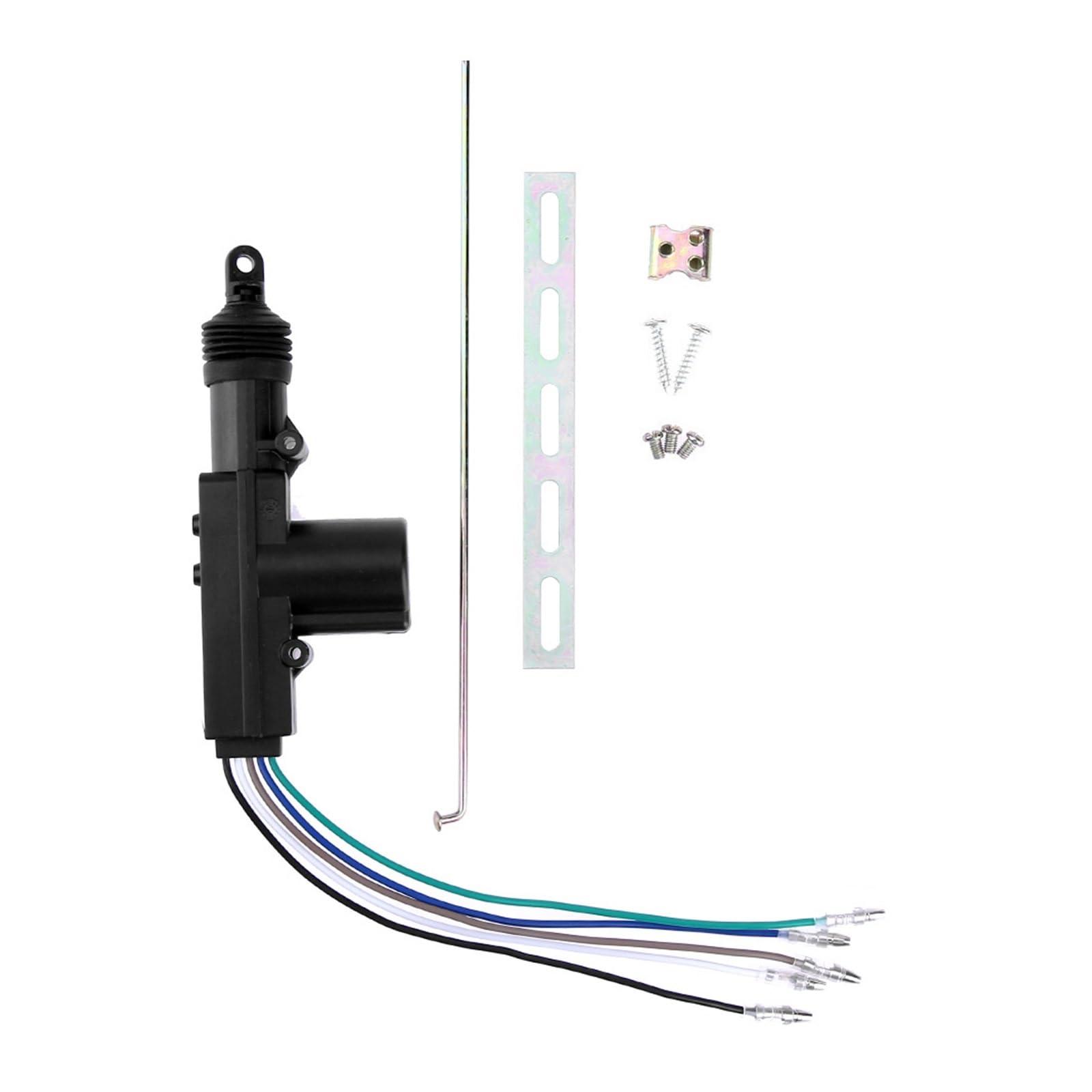 Türschloss Heckklappe 2/5-Draht-Universal-Auto-Elektro-Fernbedienungs-Zentralverriegelungsantrieb Automatisches 12V Hochleistungs-Verriegelungssystem Einzelpistolen-Typ-Kit Heckklappe Schloss(5 Wire) von FFOCCO