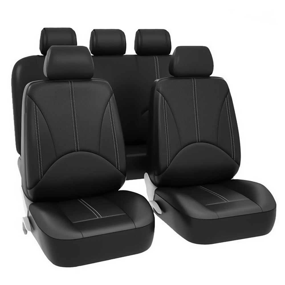 FFXDEQ Autositzbezüge 9 Teile/Satz Auto Sitzbezüge Universal Schwarz Seat Protector Abdeckungen Komplette Set Automobil Innen Zubehör Sitzbezüge von FFXDEQ