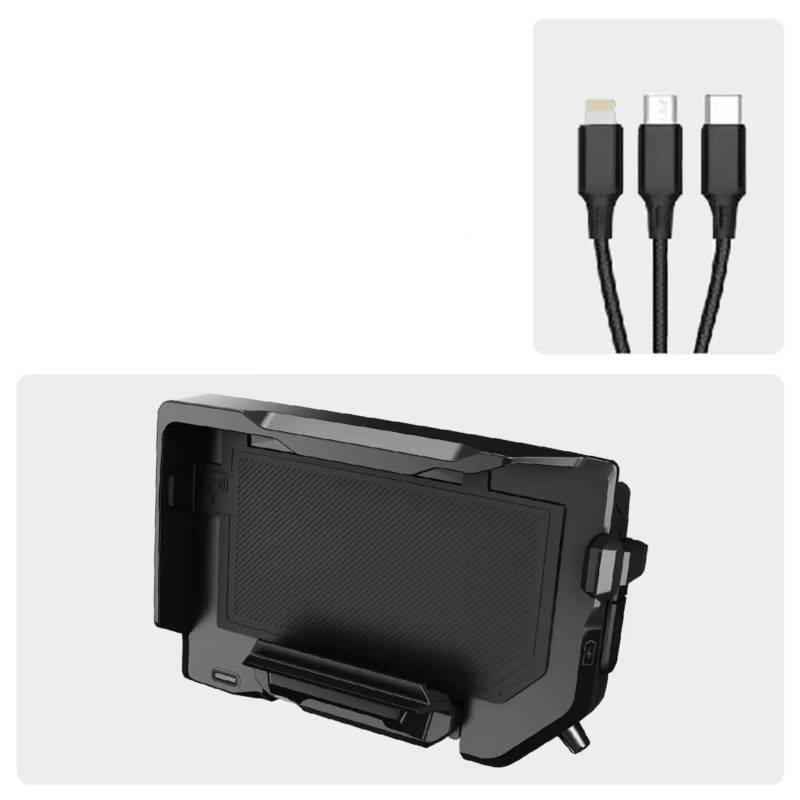 Motorrad Handyhalterung Für F850GS F750GS F700GS F800GS R1200GS R1250GS R1300GS Für ADV Motorrad Drahtlose Lade GPS Telefon Halter Navigation Halterung(Wireless- Black Line) von FGKDLDZCZM