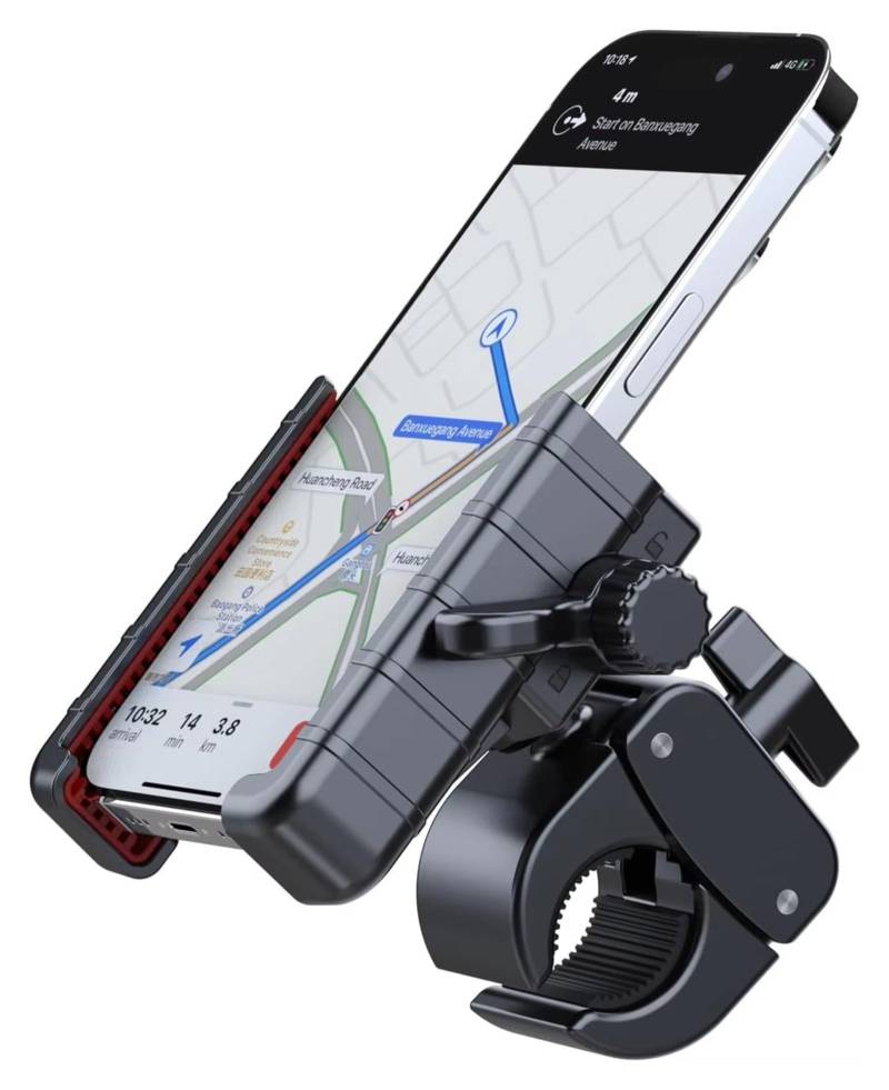 Motorrad Handyhalterung Für iPhone Und 4,7''-7'' Smartphones Motorrad Fahrrad Telefon Halterung Halter Fahrrad Lenker Handy Halterung GPS Navigation Bracke von FGKDLDZCZM