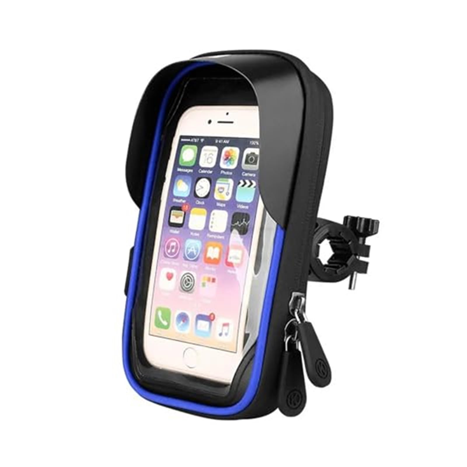 Motorrad Handyhalterung Motorrad Navigation Halterung Abdeckung Motorrad Unterstützung Handy Ständer Lenker Halter Halterung Tasche Fall wasserdichte Tasche Telefon Halterung(Blue) von FGKDLDZCZM