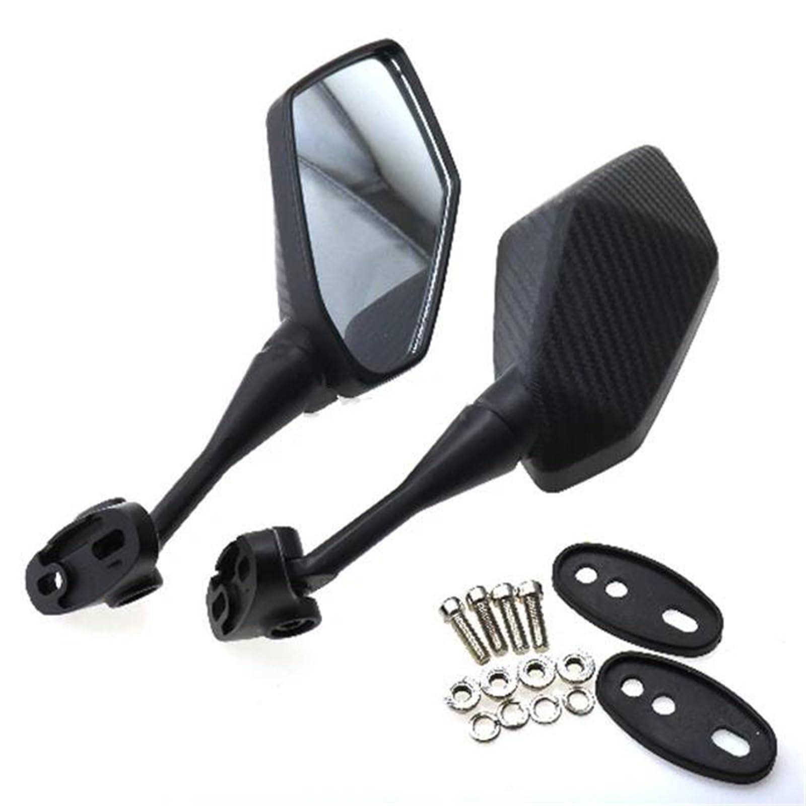 Lenkerspiegel Spiegel Motorrad Roller Rückspiegel Carbon Look Für CBR 125R 250R 150R 300R 400RR 500R 650R 650F CBR RR(Carbon fiber) von FGRggds