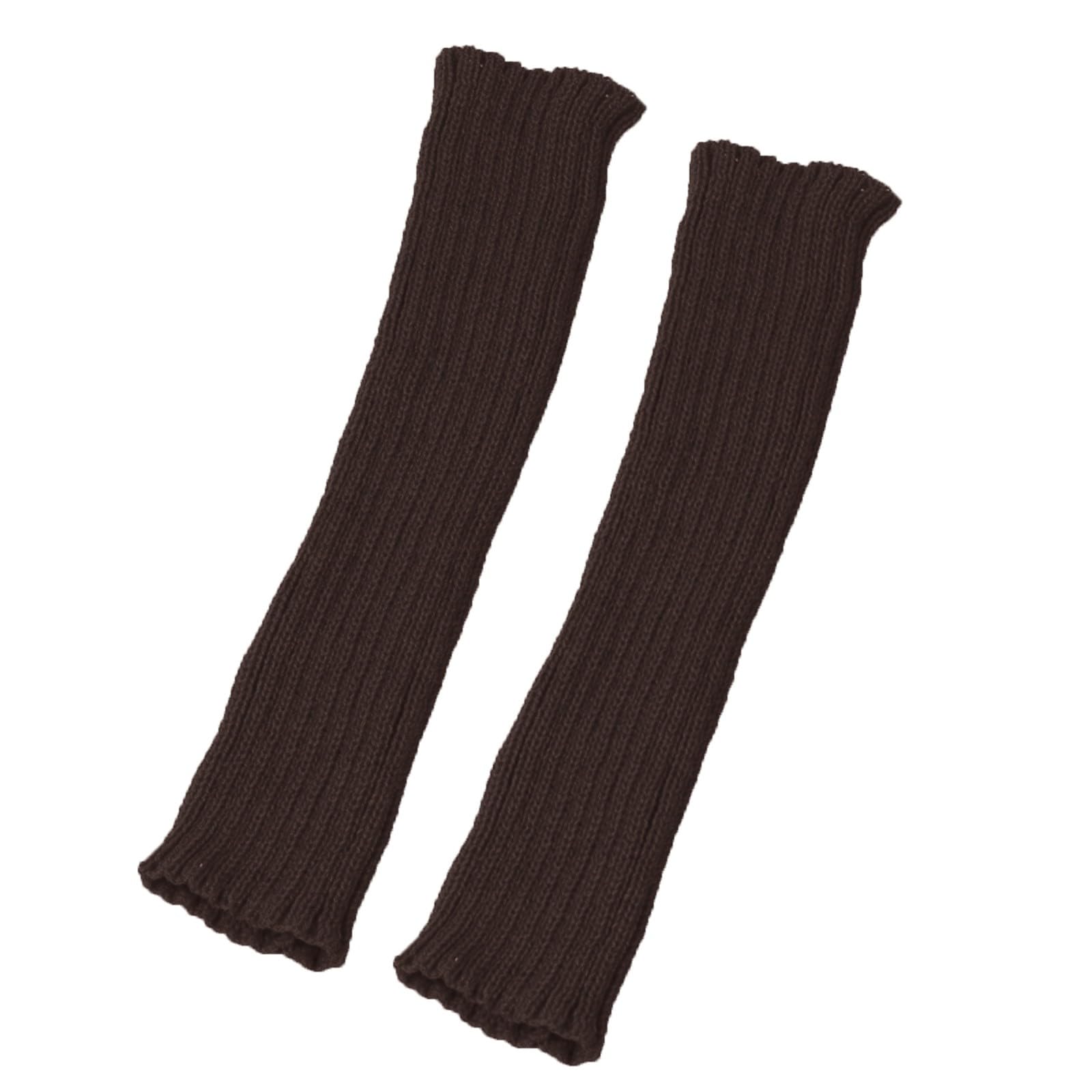 FGUUTYM Armstulpen, Handschuhe, Winter, lange fingerlose Handschuhe für Damen, Handschuhe, Fäustlinge für Damen und Herren Armstulpen Weiß (Coffee, One Size) von FGUUTYM