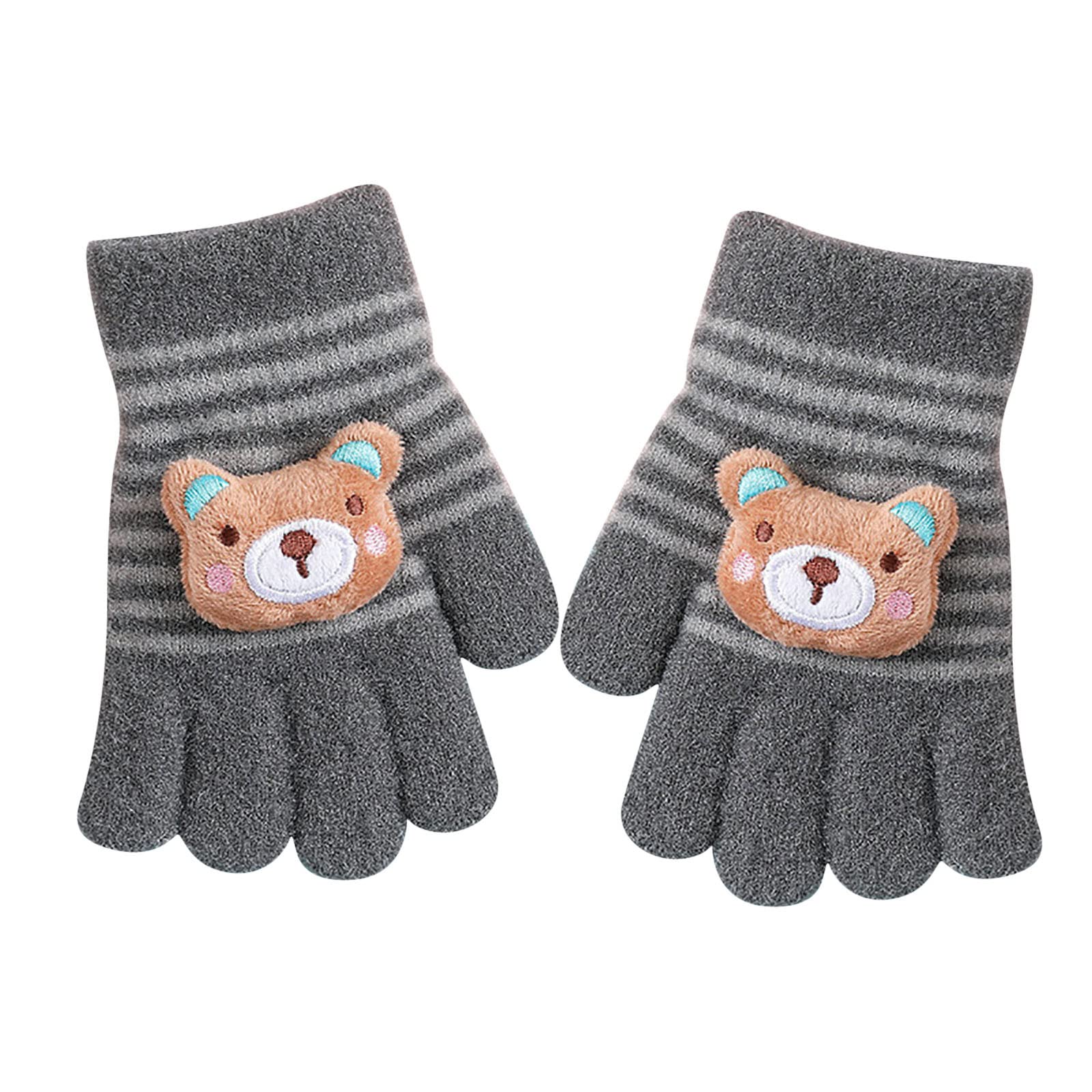 FGUUTYM Kinder Winterhandschuhe Kinder dehnbare warme Handschuhe oder Mädchen Strickhandschuhe Frauen Handschuhe Touchscreen (B, One Size) von FGUUTYM