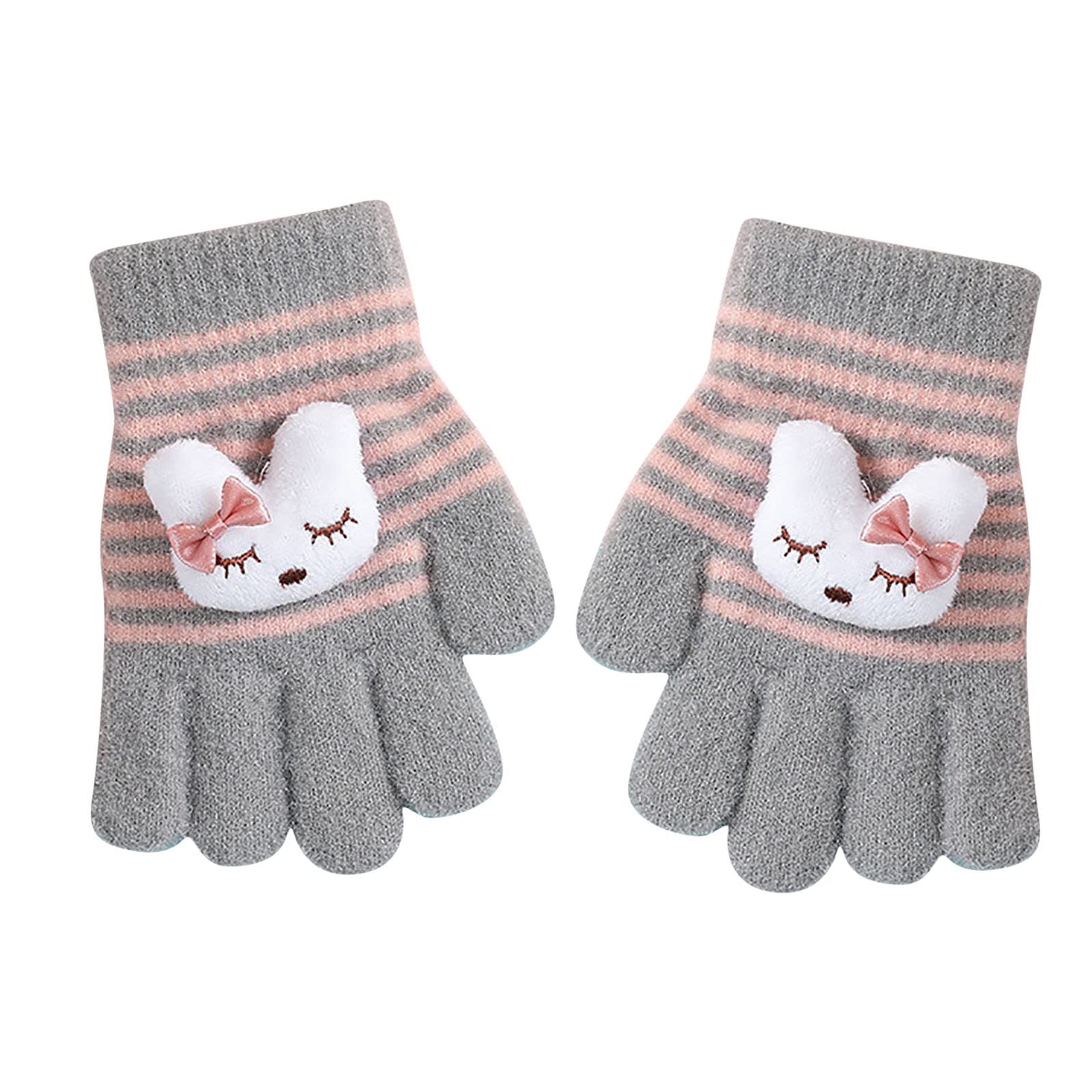 FGUUTYM Kinder Winterhandschuhe Kinder dehnbare warme Handschuhe oder Mädchen Strickhandschuhe Frauen Handschuhe Touchscreen (C, One Size) von FGUUTYM