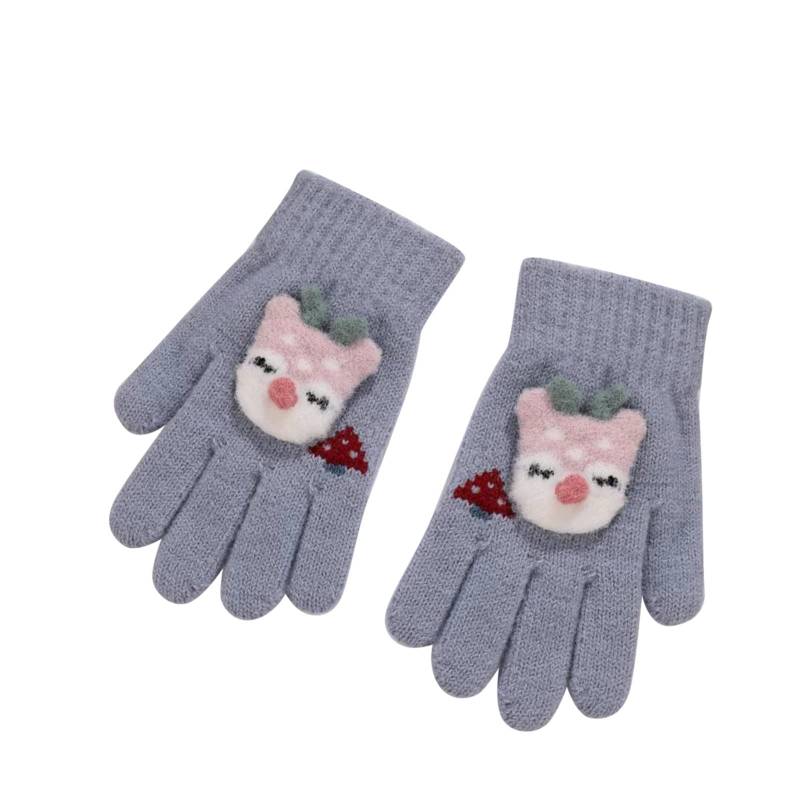 FGUUTYM Kleinkind Infant Soft Deer Handschuhe Baby Mädchen Winter Warme Strickfäustlinge Handschuhe Kleinkind Wasserdicht (Grey, One Size) von FGUUTYM