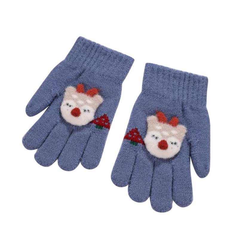 FGUUTYM Kleinkind Infant Soft Deer Handschuhe Baby Mädchen Winter Warme Strickfäustlinge Handschuhe Kleinkind Wasserdicht (Light Blue, One Size) von FGUUTYM