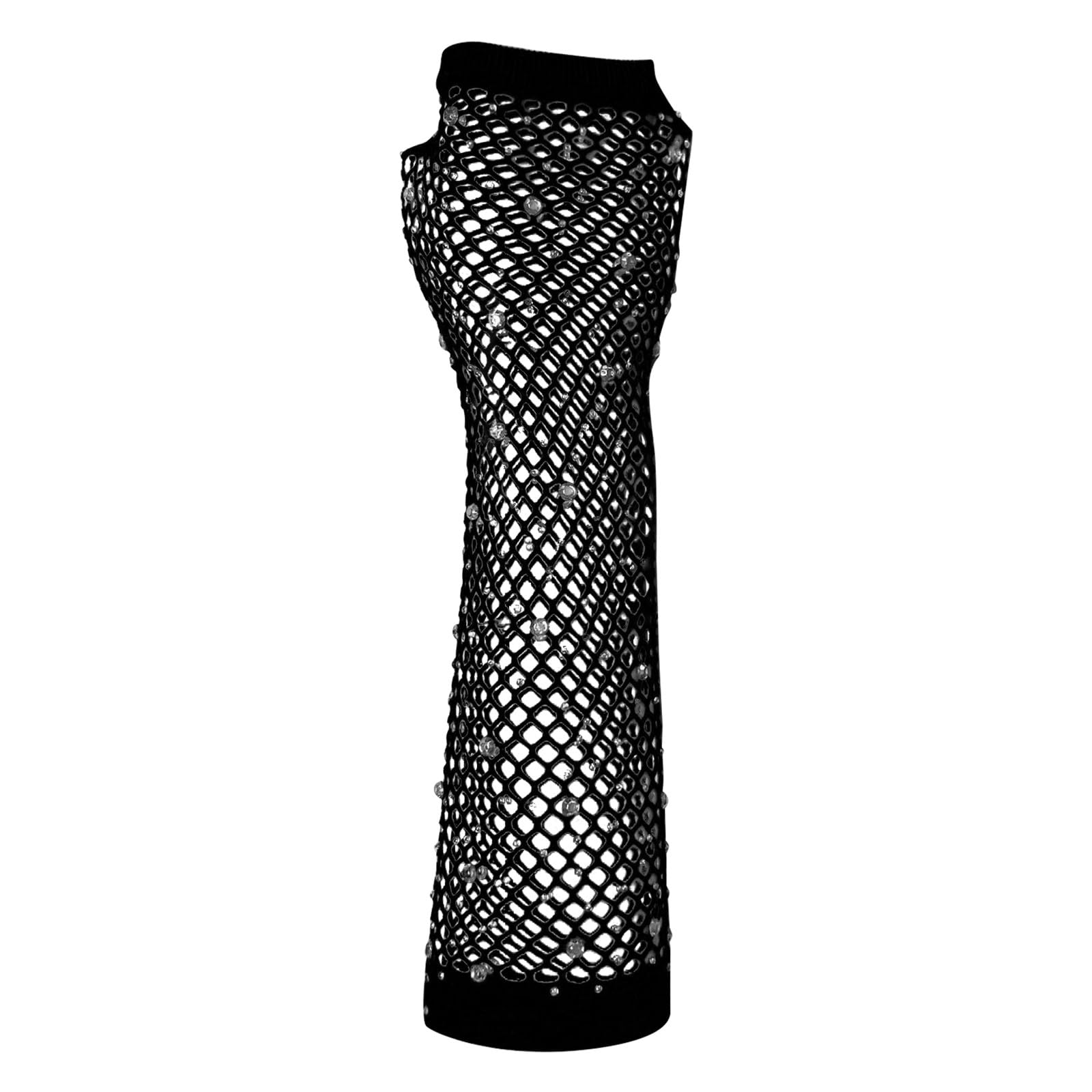 FGUUTYM Mesh Kurze Handschuhe Party Punk Halbfinger Mesh Stretch Farbe Handschuhe Sexspielzeug Für Frauen S (Black, ONESIZE) von FGUUTYM