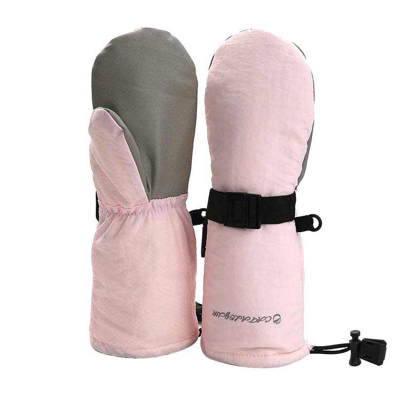 FGUUTYM Säugling Mädchen einfarbig Komfort Fäustlinge Winterhandschuhe Wasserdicht Kinderhandschuhe (Pink, M) von FGUUTYM