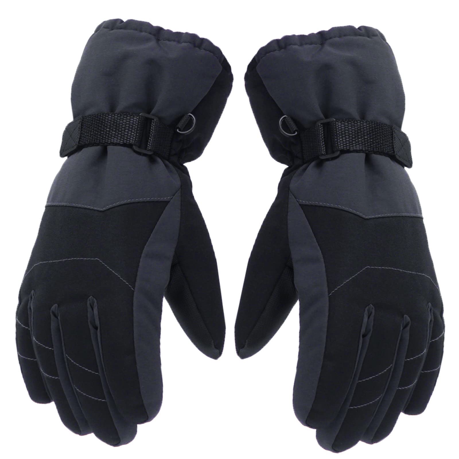 FGUUTYM Winter Schnee Outdoor Ski Größe Snowboarding Warme Handschuhe M/L Winddicht Skating Handschuhe & Fäustlinge Skihandschuh 8 (Black, M) von FGUUTYM