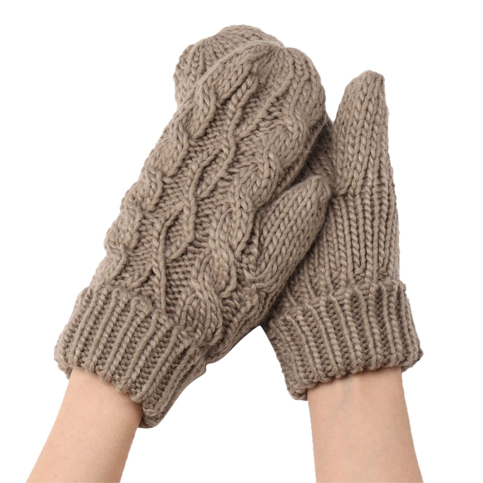 FGUUTYM Winterhandschuhe für Damen, warmer Handschuh, winddicht, elastisch, SMS, schwarze Handschuhe, Damen Sexspielzeug Für Frauen Extrem (Khaki, One Size) von FGUUTYM