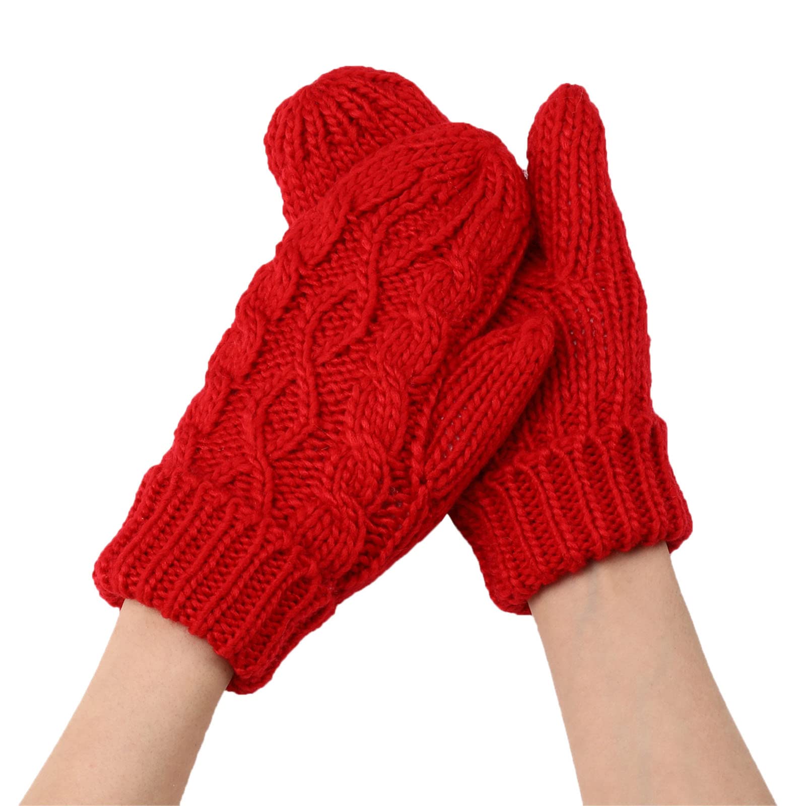 FGUUTYM Winterhandschuhe für Damen, warmer Handschuh, winddicht, elastisch, SMS, schwarze Handschuhe, Damen Sexspielzeug Für Frauen Extrem (Red, One Size) von FGUUTYM