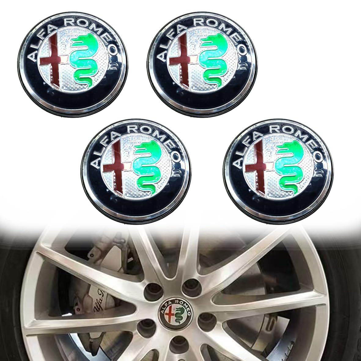 4 Stück 60mm Auto Radnabenkappen Nabendeckel für Alfa Romeo Mito, Radnabenabdeckung Center Felgendeckel Radkappen Wheel Caps,normal-A 4 Stück 60mm Auto Radnabenkappen Nabendeckel für Alfa Romeo Mito, Radnabenabdeckung Center Felgendeckel Radkappen Wheel Caps,normal-A von FGXBD