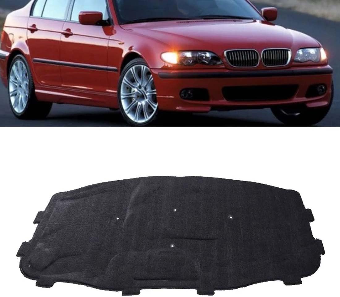 FGXBD Fronthaube Wärme Schalldämmung Baumwolle für BMW 3 Series E46 320i 325i 328i 330i, Auto Motor Matte Haube Schaum Feuerfest Innen Zubehör von FGXBD