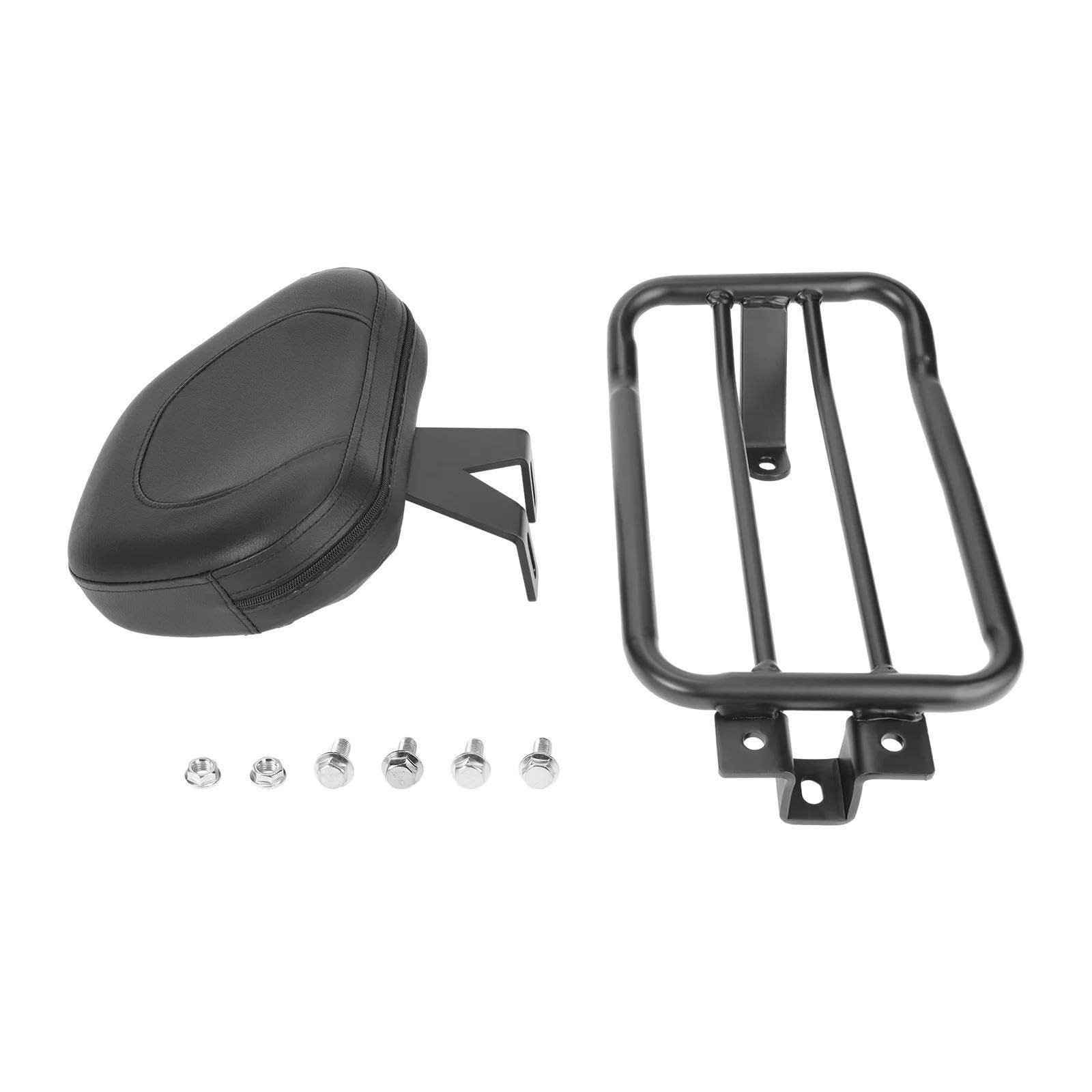 Hinterradgepäckträger Schwarze Motorradrückenlehne, Hinteres Rückenlehnenpolster, Gepäckträger, Abnehmbar, Für Kawasaki, Für Vulcan S 650 VN650 EN650 2015-2023 Gepäckträger Hinten von FHCBUTAE