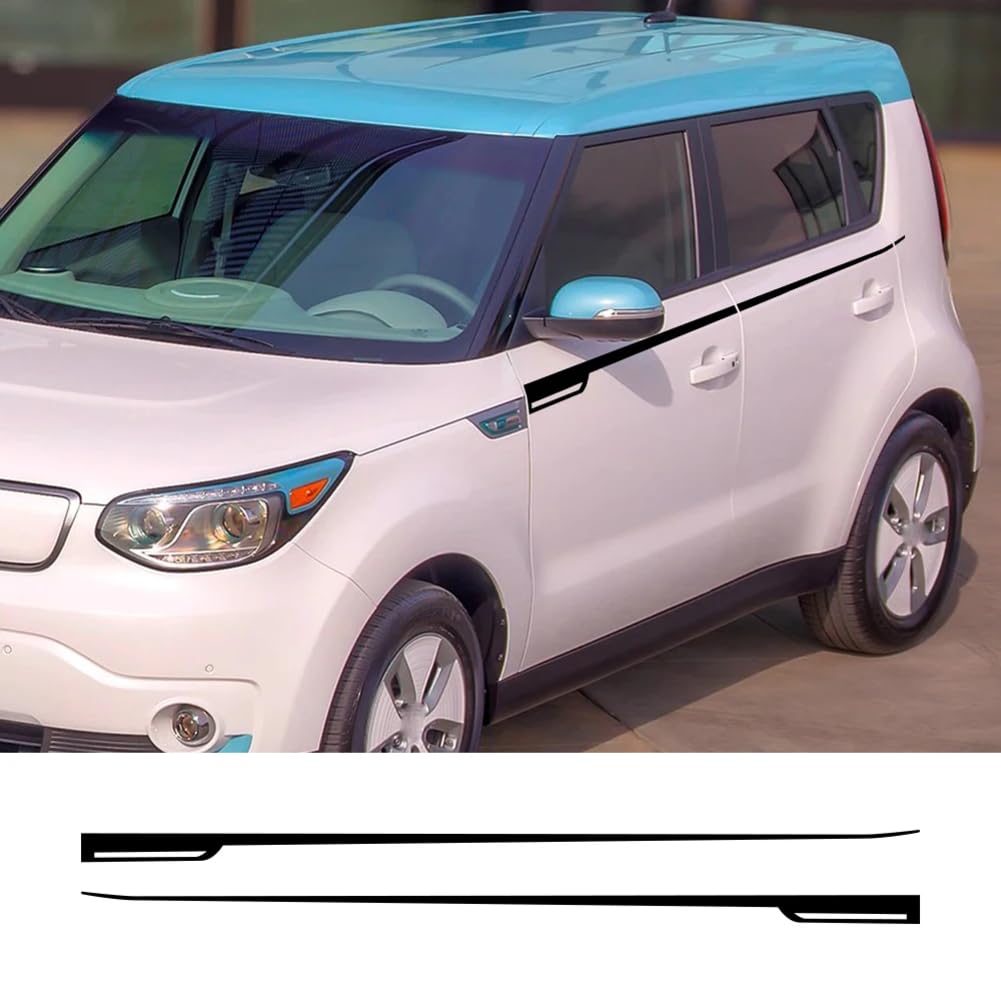 Auto Seite Taille Linie Aufkleber, für Kia Soul 1 2 3 Sk3 EV Streifen Grafik Styling Vinyl Film Dekor Aufkleber Auto Tuning Zubehör von FHIHUEPR