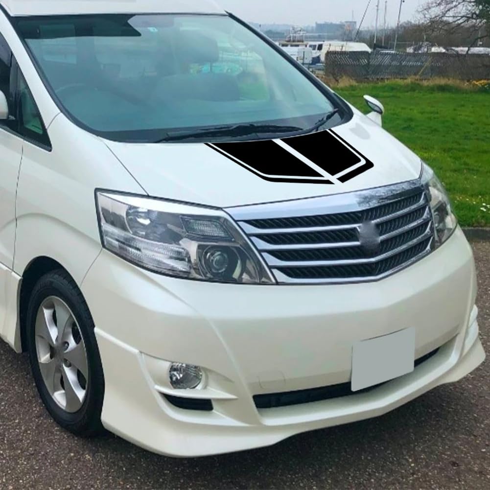 Van Hood Aufkleber, für Toyota Alphard Vellfire MVP Auto Camper Grafik Custom Cover Vinyl Dekor Aufkleber Tuning Auto Zubehör von FHIHUEPR