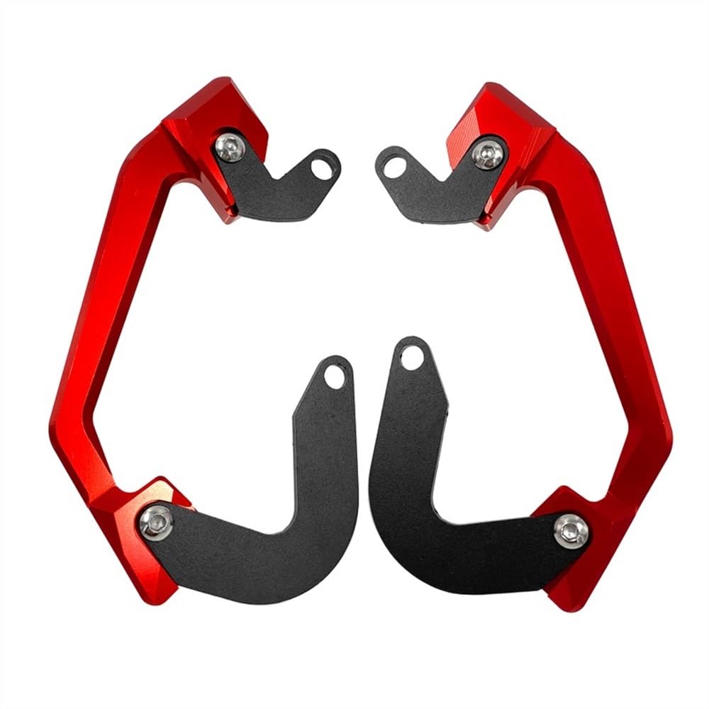 FICNNVJH Motorrad-Beifahrerarmlehne Für H&ONDA CB650R CBR650R 2019-2020 Passagier Hinten Sitz Haltegriff Hand Schiene Lenker CNC Gefräste Motorrad Teile CB CBR 650R(RED20) von FICNNVJH