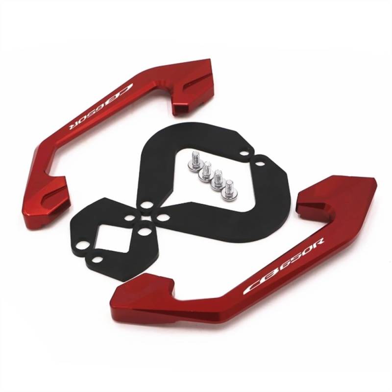 FICNNVJH Motorrad-Beifahrerarmlehne Motorrad CB650R Hinten Passagier Sozius Sitz Haltegriff Bar Hand Schiene Armlehne Für H&ONDA CB650R CBR650R Zubehör CB CBR 650R(CB650R Logo Red) von FICNNVJH