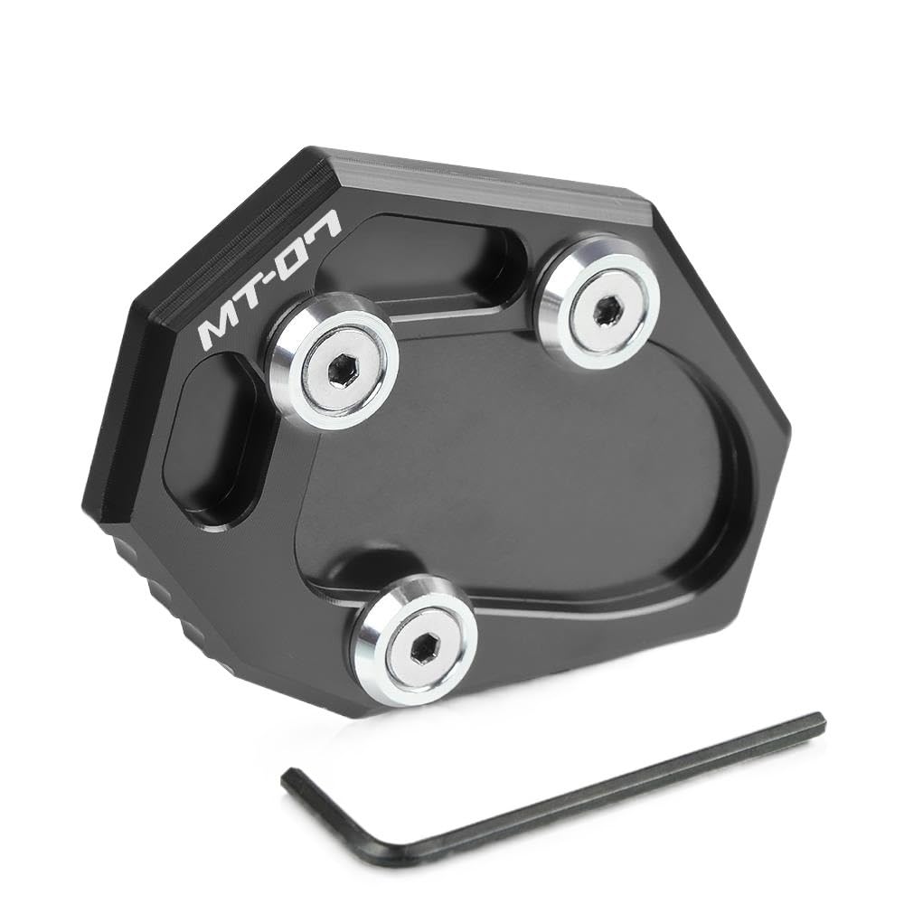 FICNNVJH Motorrad-Seitenständerpolster Motorrad Kickstand Seite Stehen Erweiterung Enlarger Platte Pad Für Y&AMAHA MT-07 MT07 Tracer 700 MT 07 Moto Käfig XSR 700 2022 2023(MT-07 Grey) von FICNNVJH