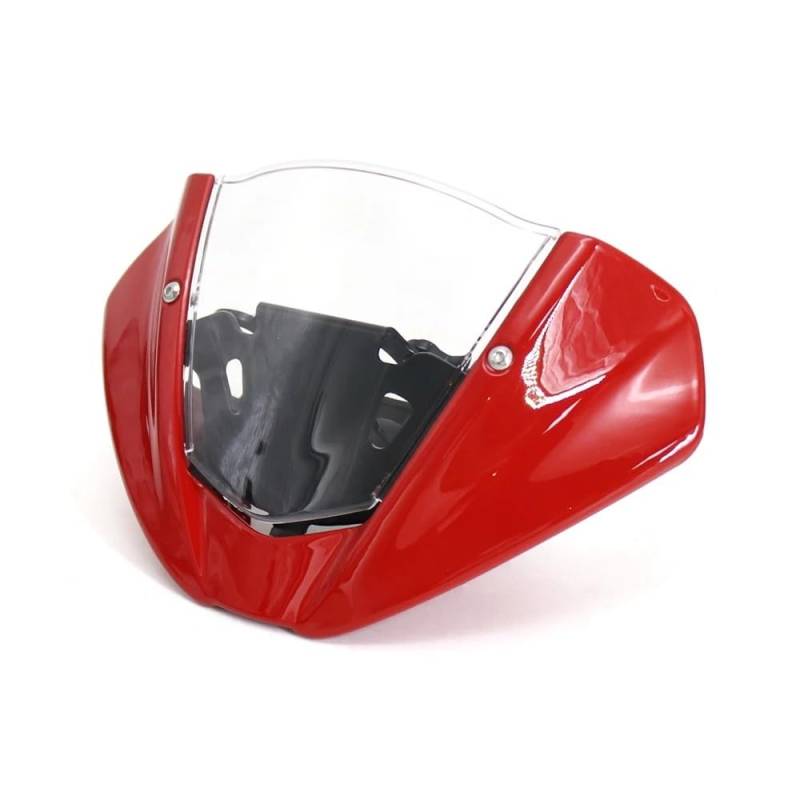 FICNNVJH Motorrad Windabweiser 2021 2022 Windschutzscheibe Windabweiser Schild Schirm Visier Glas Mit Halterung Für D&UCATI 950 937(Red Transparent) von FICNNVJH