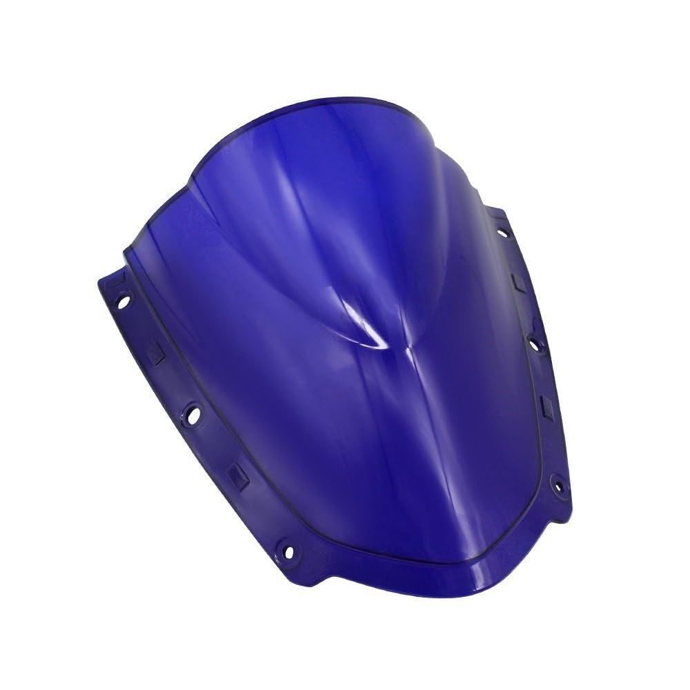 FICNNVJH Motorrad Windabweiser Für KA&WA&SAKI Ninja ZX10R ZX-10R 2021 2022 2023 Motorrad Windschutzscheibe Wind Bildschirm Double Bubble Verkleidung Windschutzscheibe Zubehör(Blue) von FICNNVJH