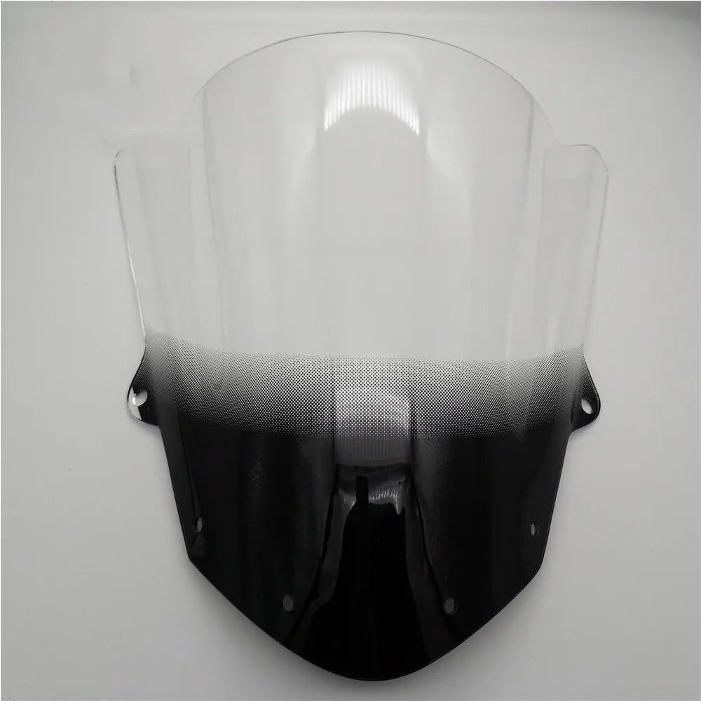 FICNNVJH Motorrad Windabweiser Für KA&WA&SAKI ZX6R 2009 2010 2011 2012 2013 2014 2015 2016 2017 Wind Deflectore Windschutzscheibe Motorrad Windschutzscheibe(Transparent and Black) von FICNNVJH